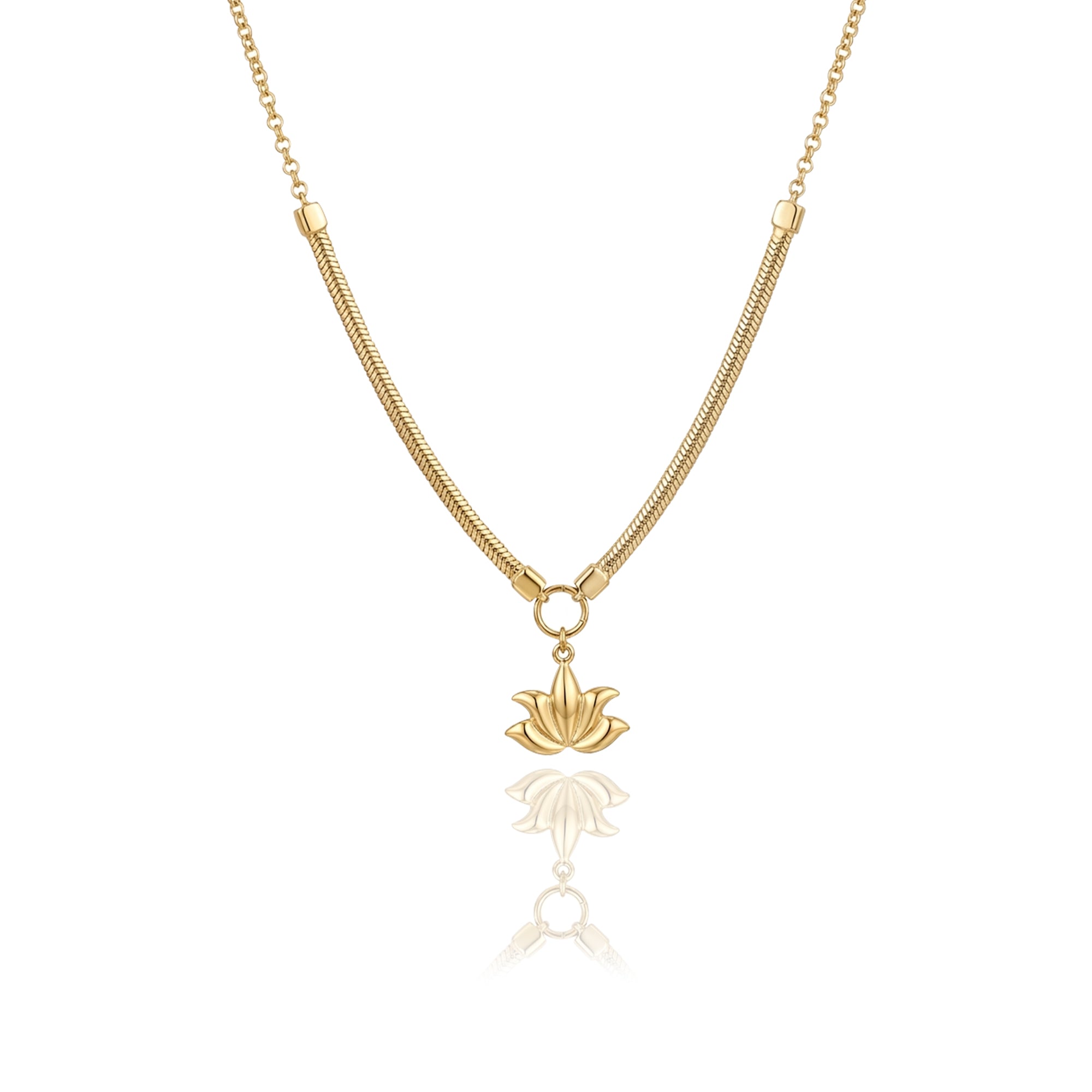 Balık Sırtı Lotus Kolye