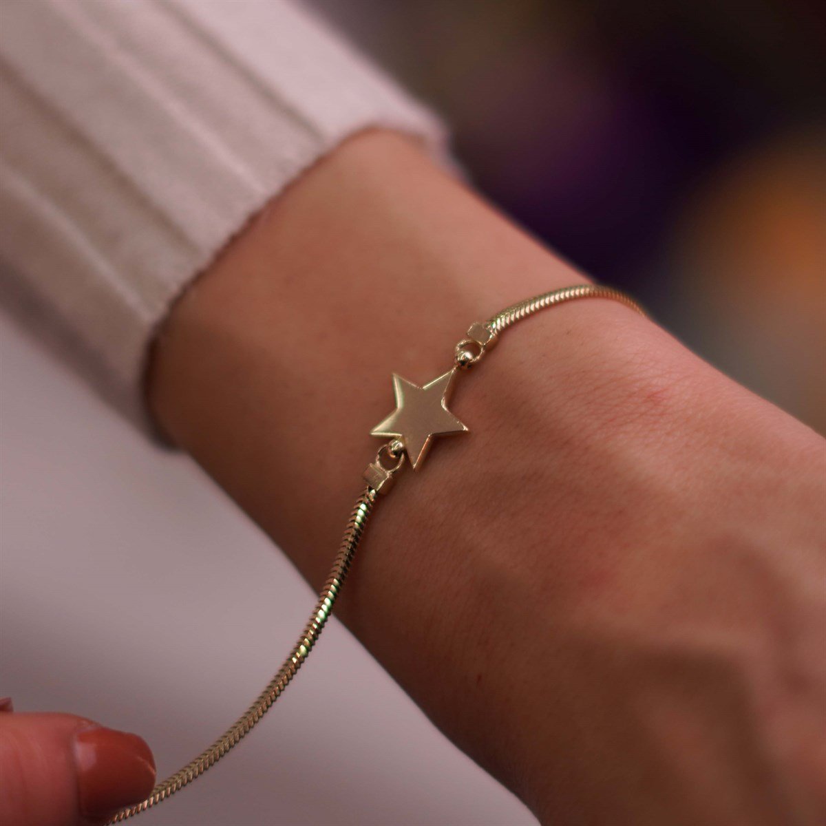Balık Sırtı Yıldız Bileklik