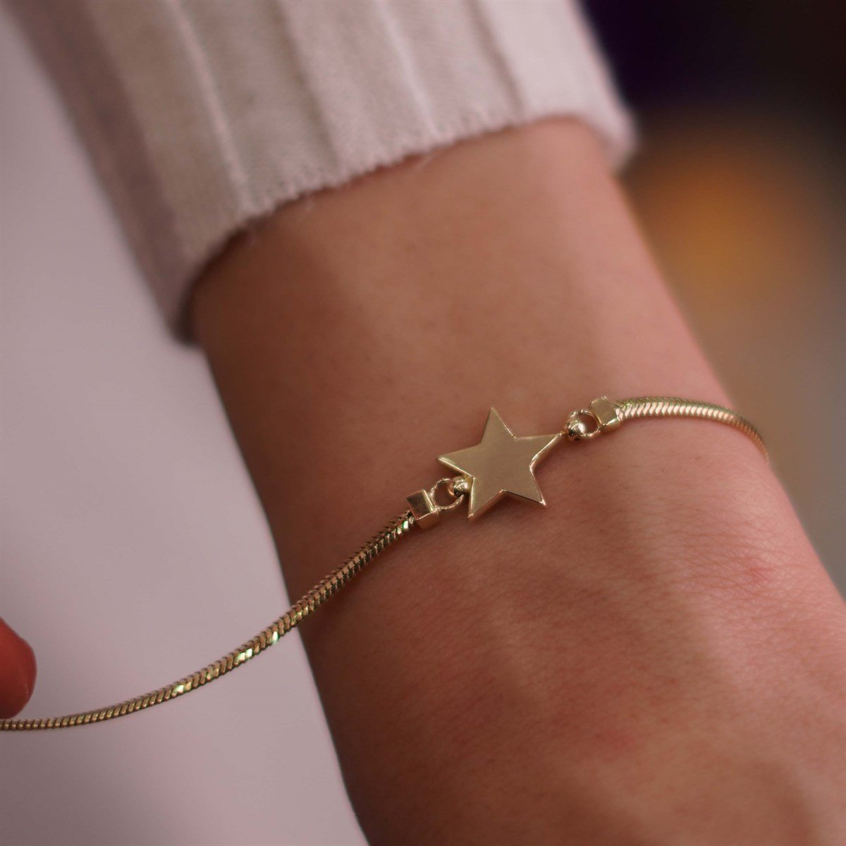 Balık Sırtı Yıldız Bileklik