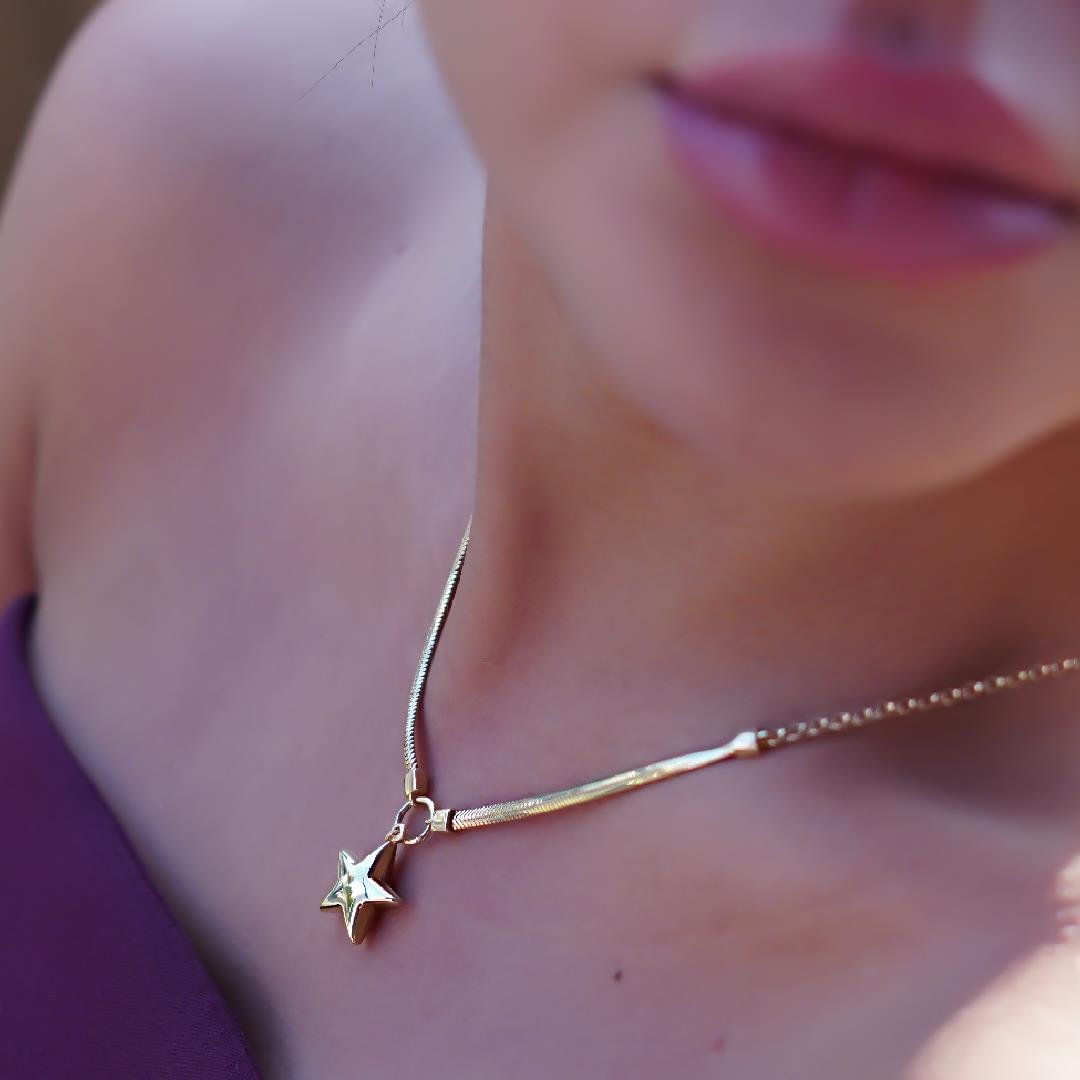 Balık Sırtı Yıldız Kolye