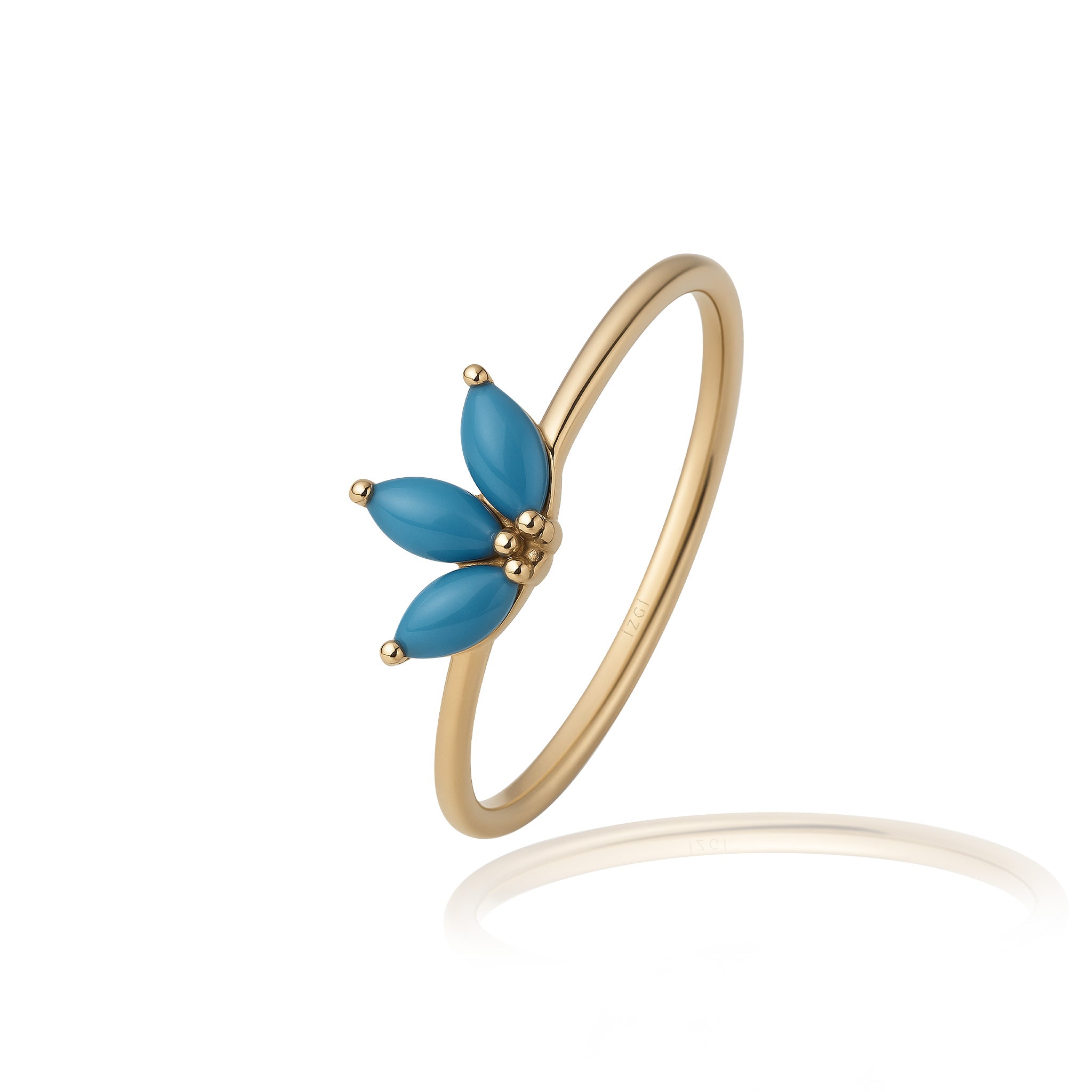 Firuze Lotus Yüzük
