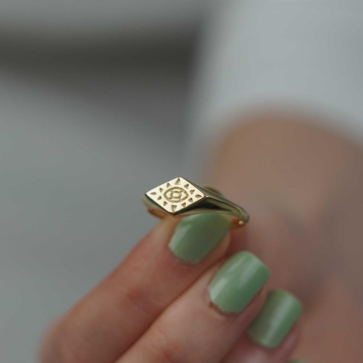 Gravür Güneş Yüzük