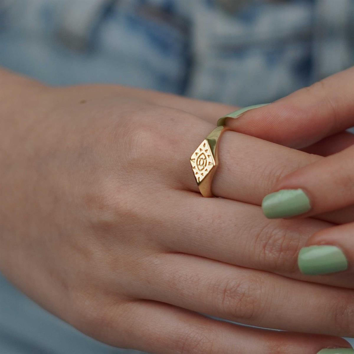 Gravür Güneş Yüzük