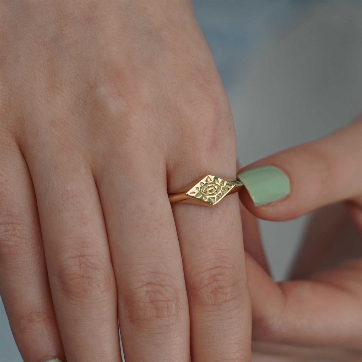 Gravür Güneş Yüzük