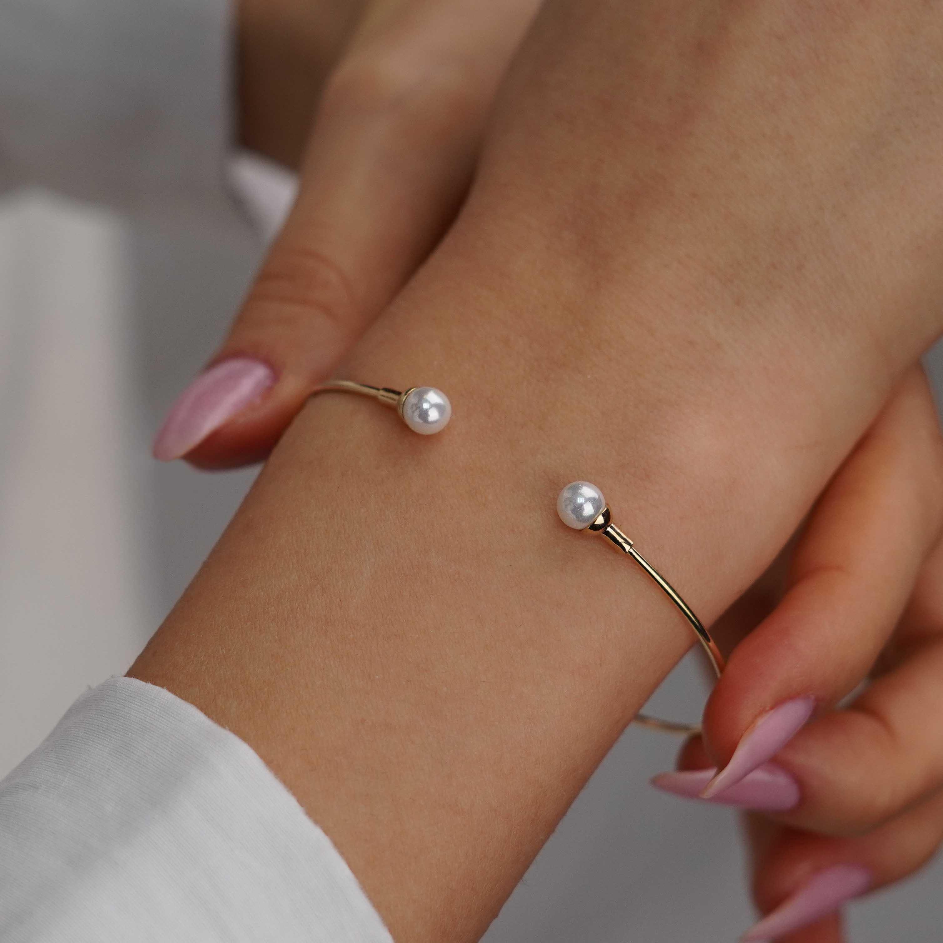 İnci Kelepçe Bilezik