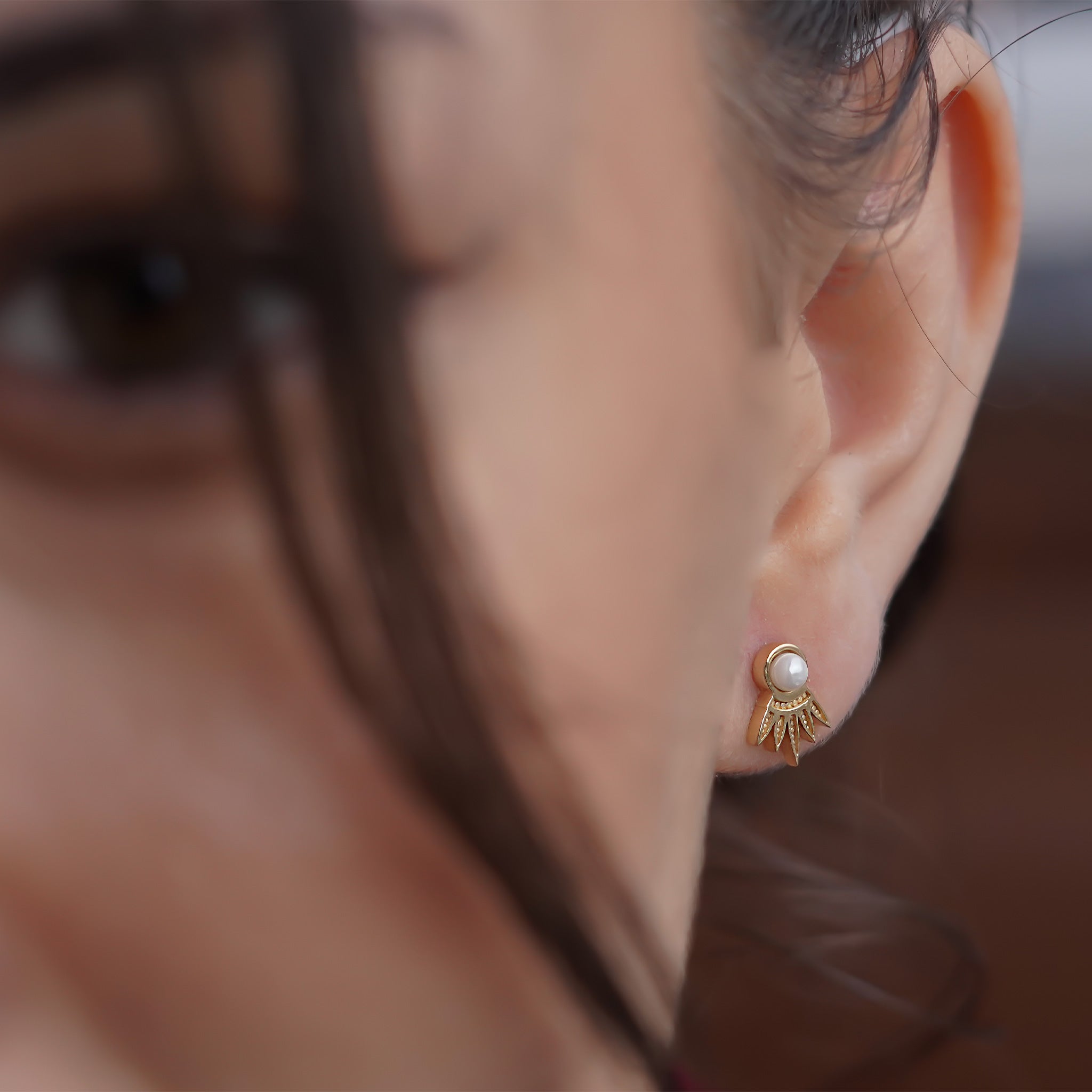 İncili Güneş Küpe