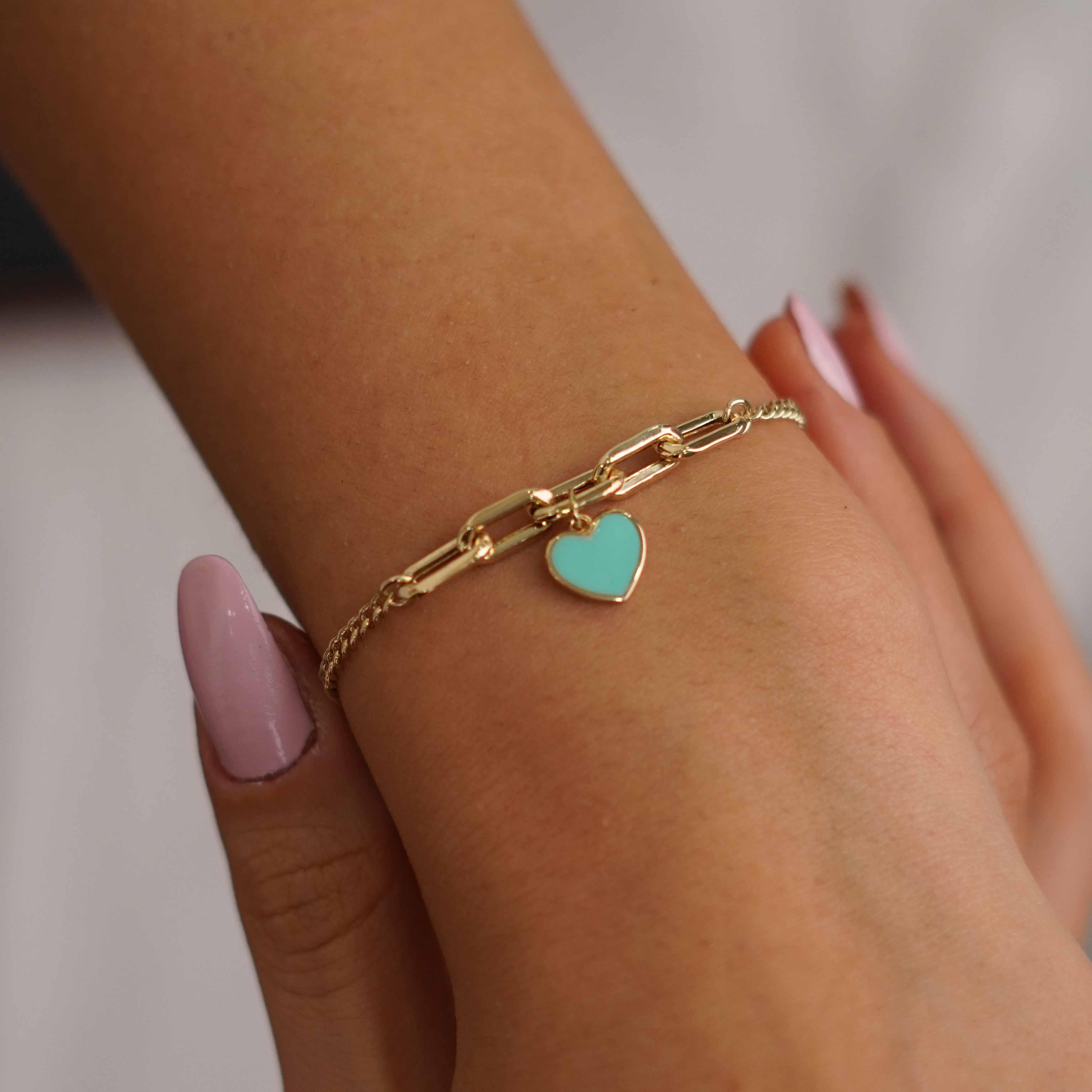 Kalp Charm Bileklik