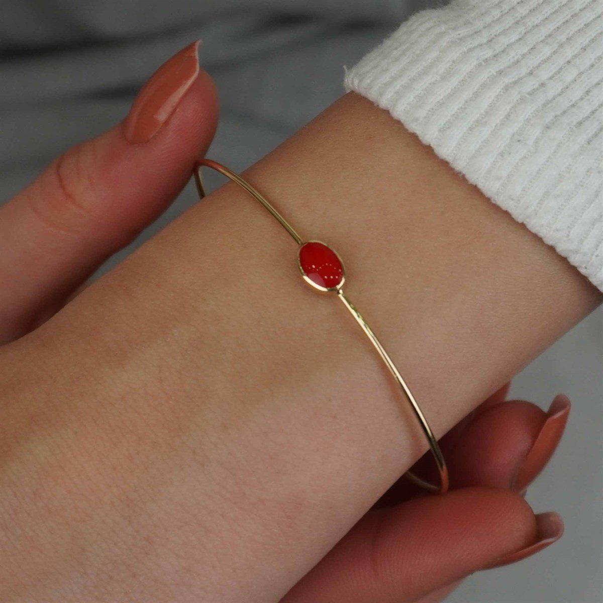 Kırmızı Taşlı Bilezik