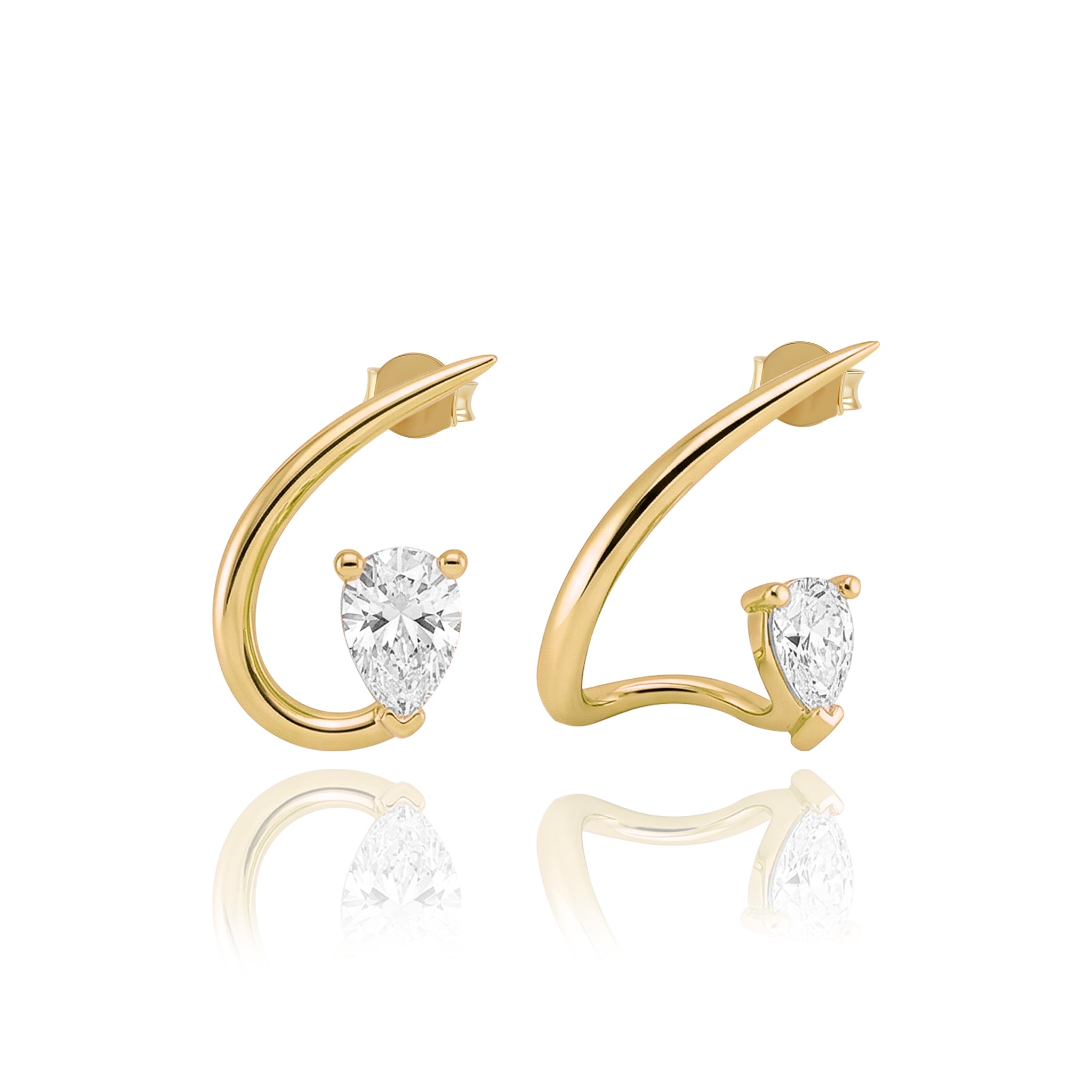 Kıvrımlı Damla Küpe