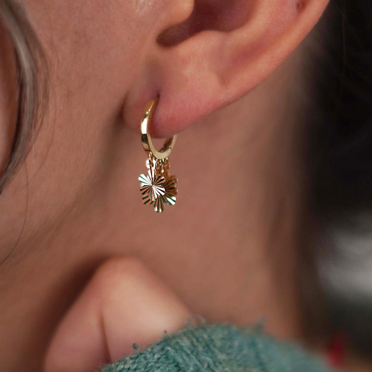 Parıltı Papatya Küpe