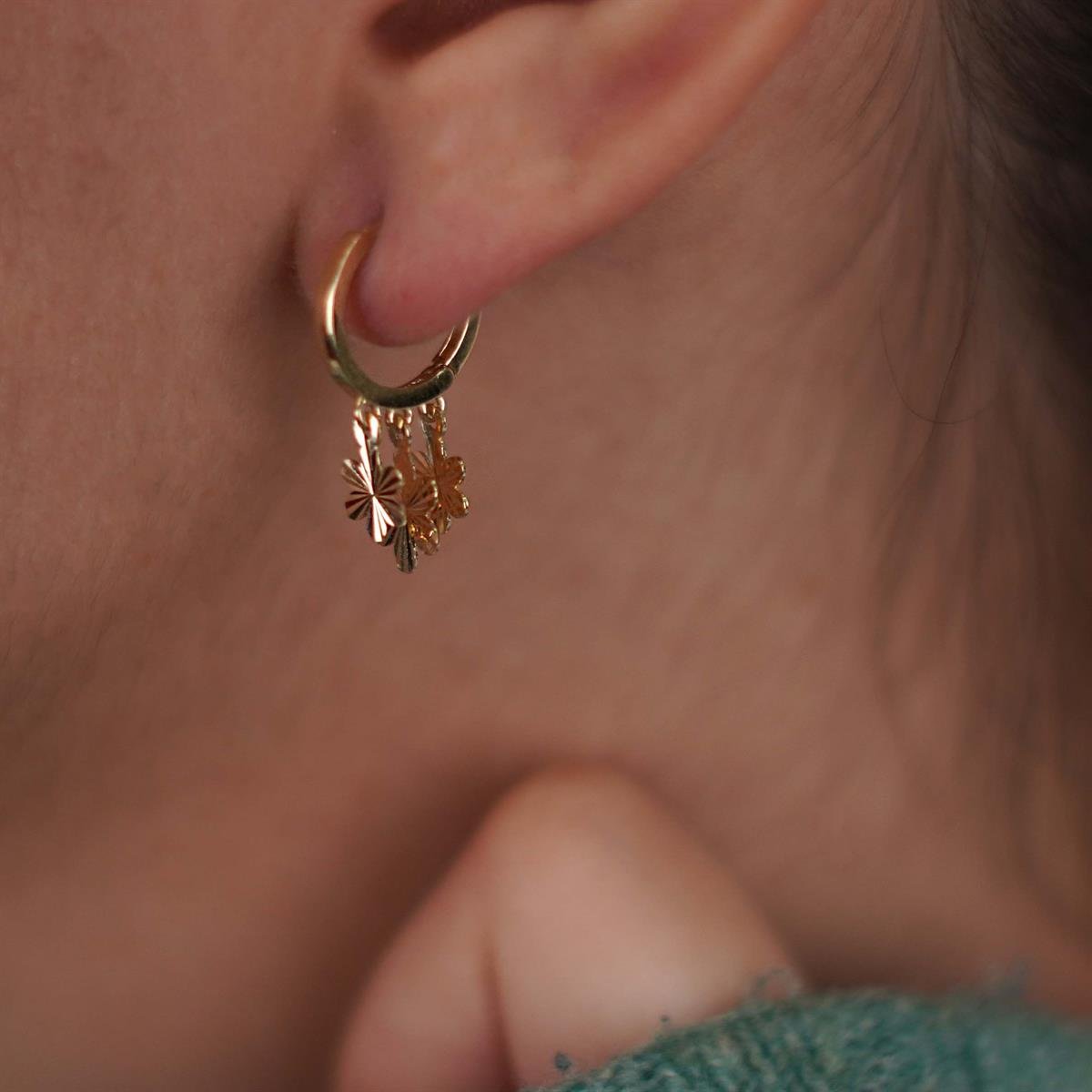 Parıltı Papatya Küpe