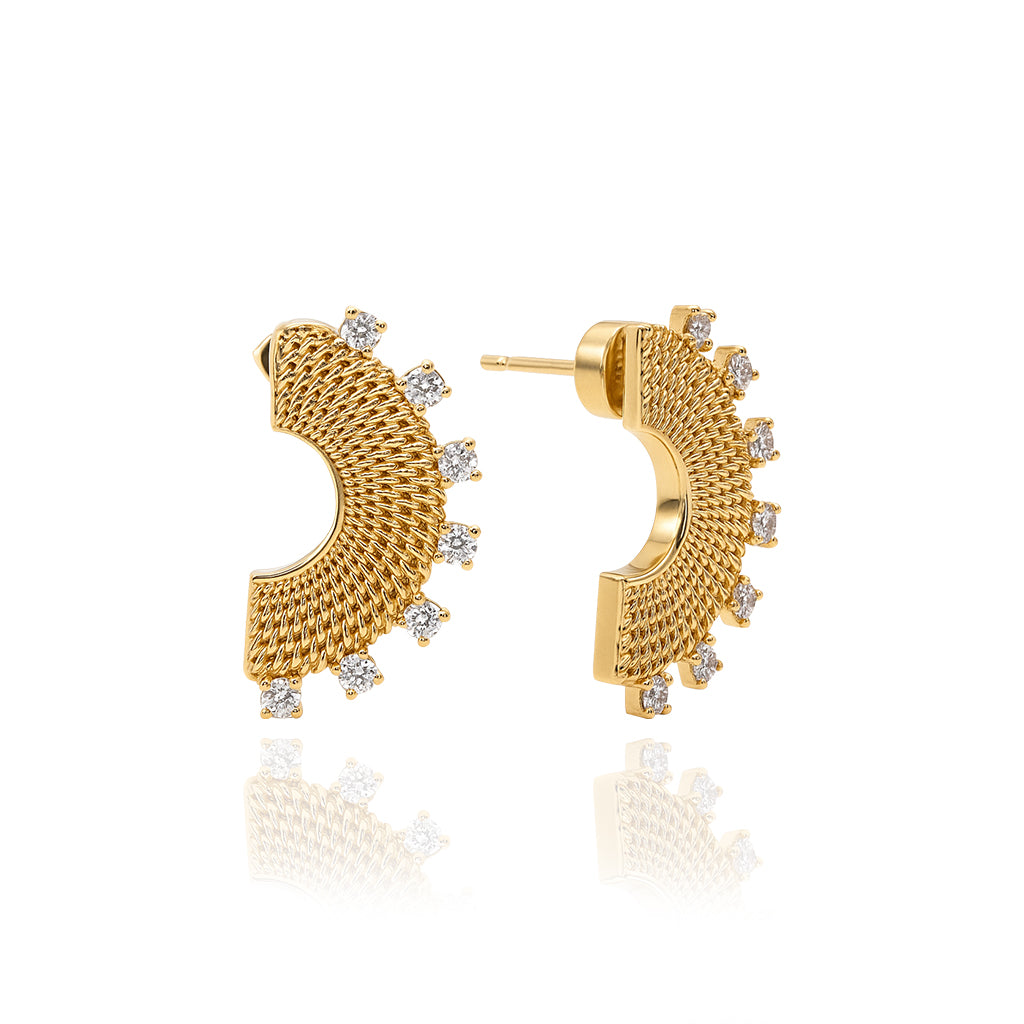 Taşlı Dokuma Küpe