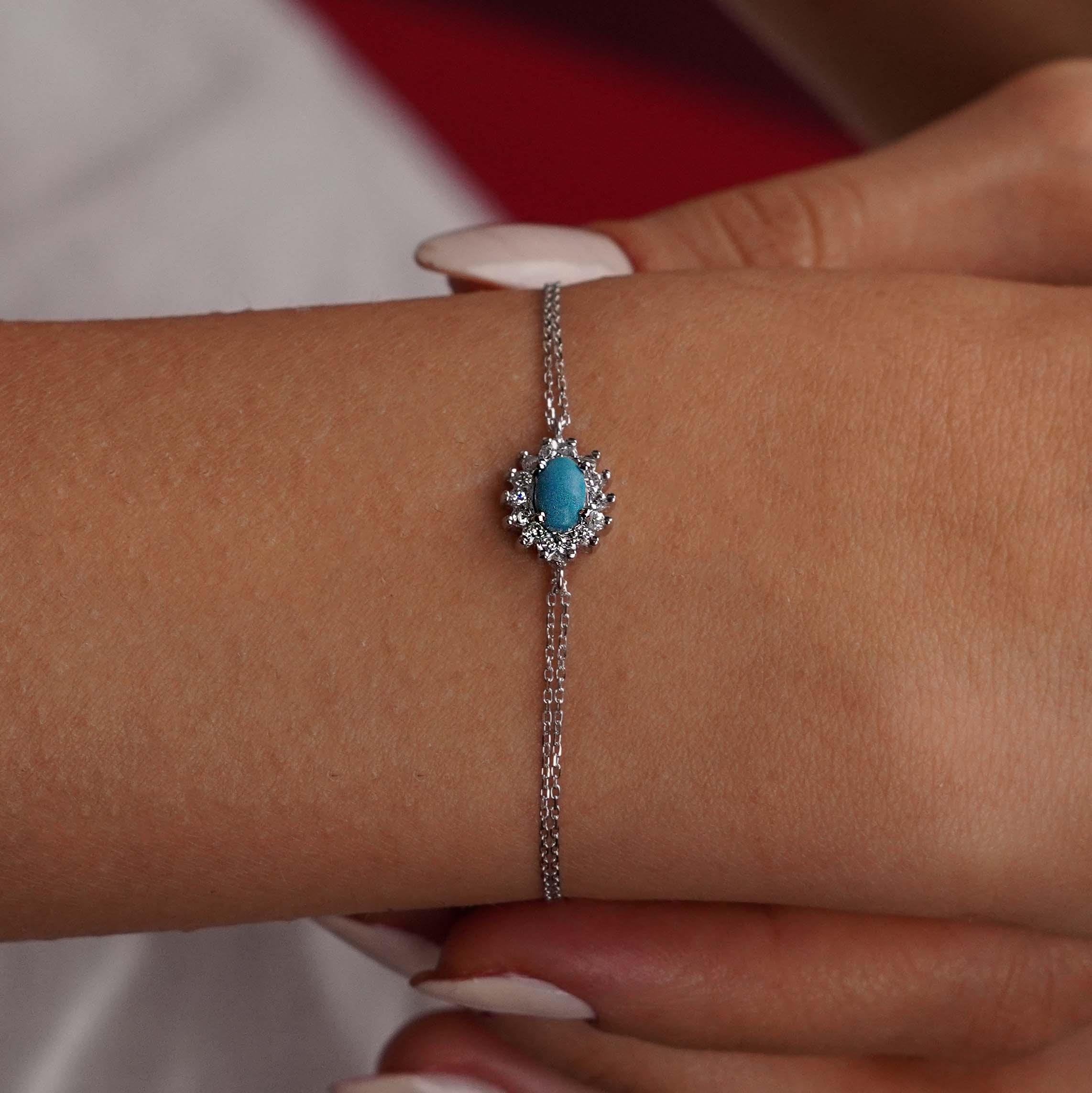 Taşlı Firuze Bileklik