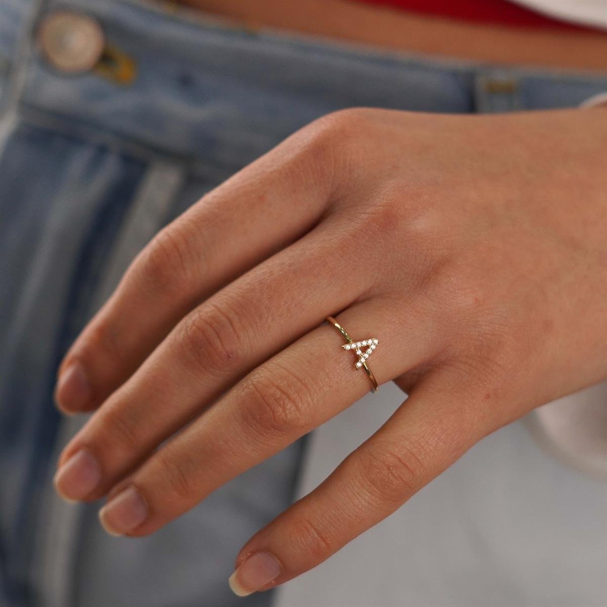 Taşlı Harf Yüzük