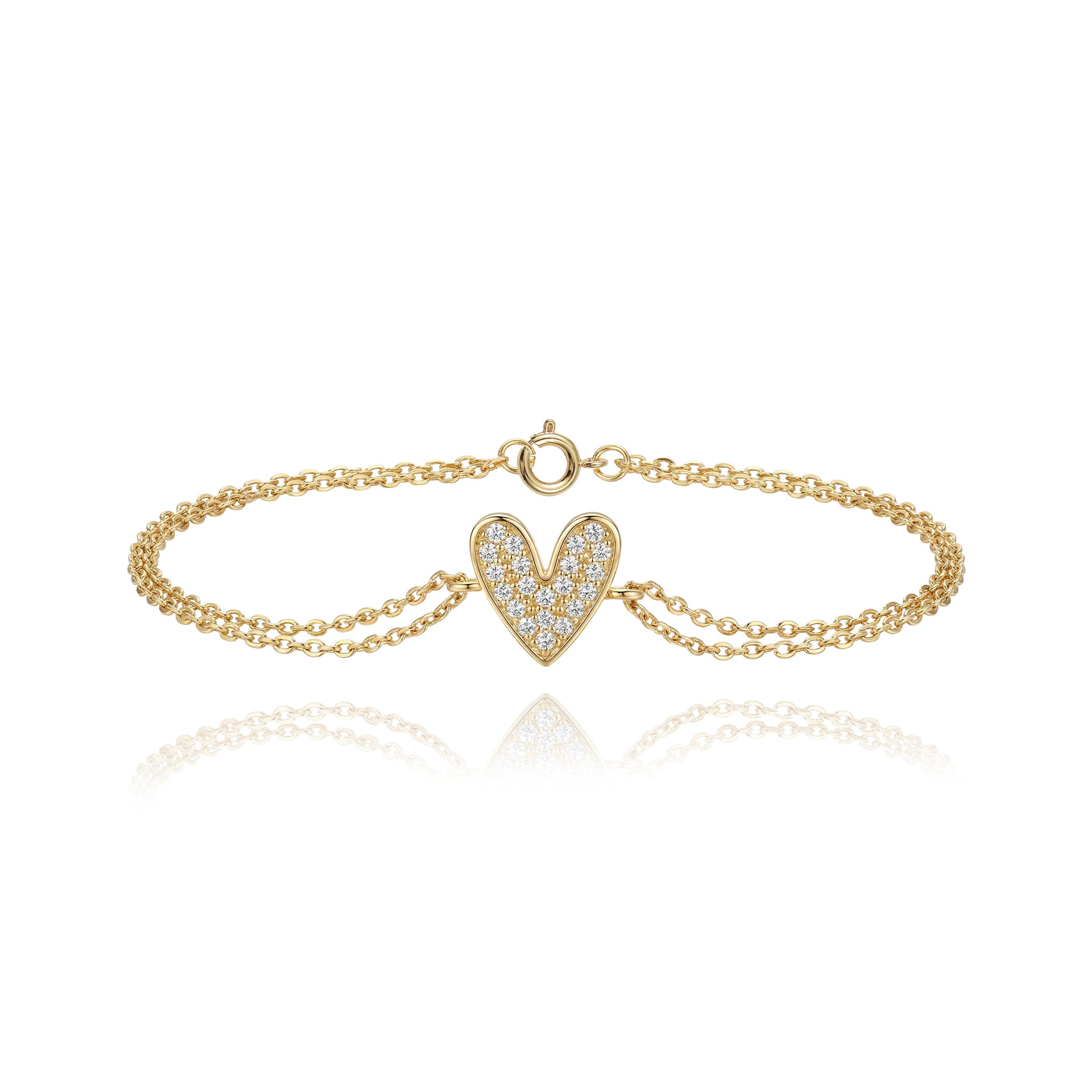 Taşlı Kalp Bileklik