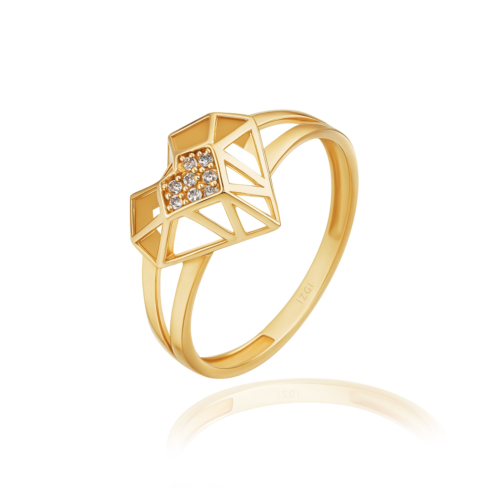 Taşlı Kalp Yüzük