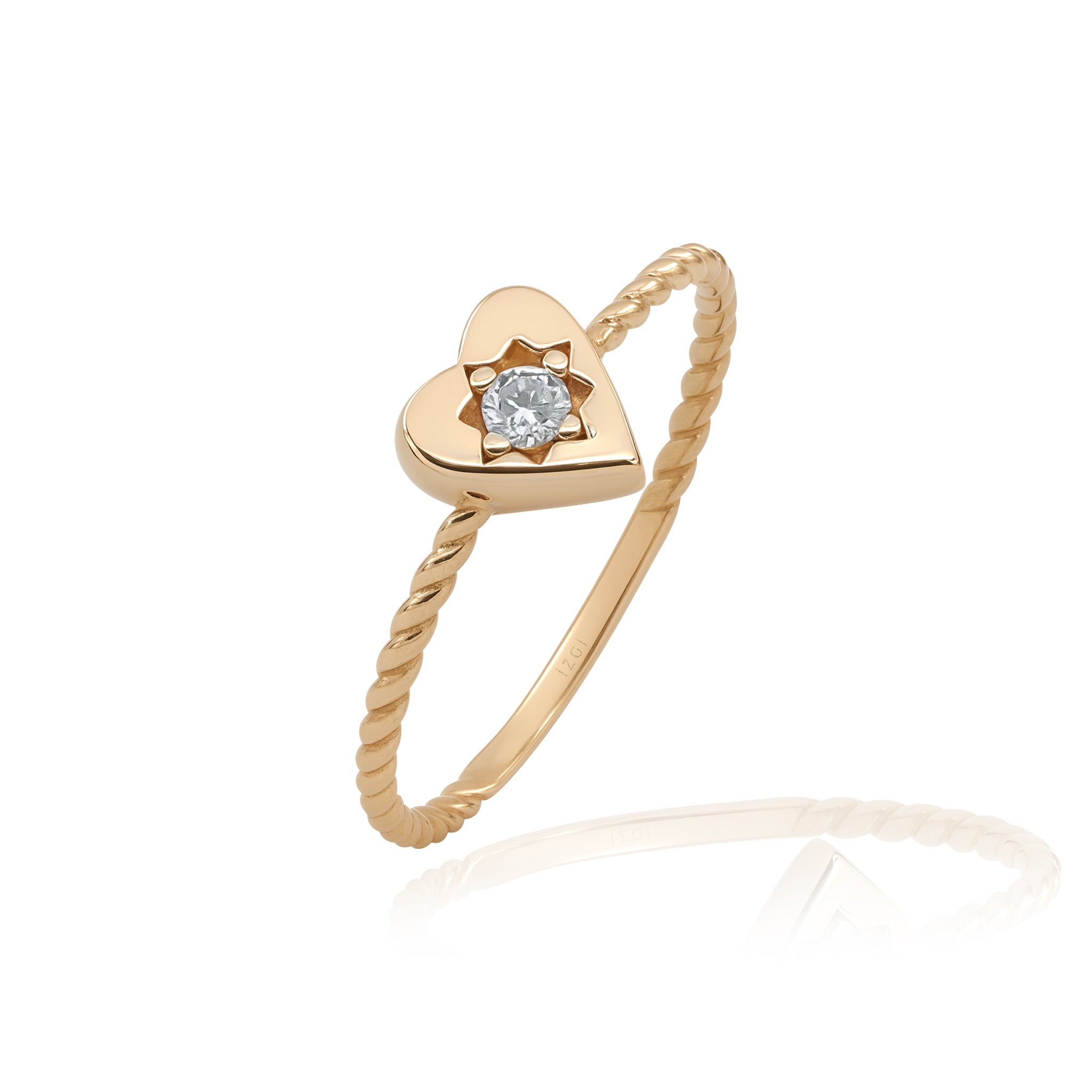 Taşlı Kalp Yüzük