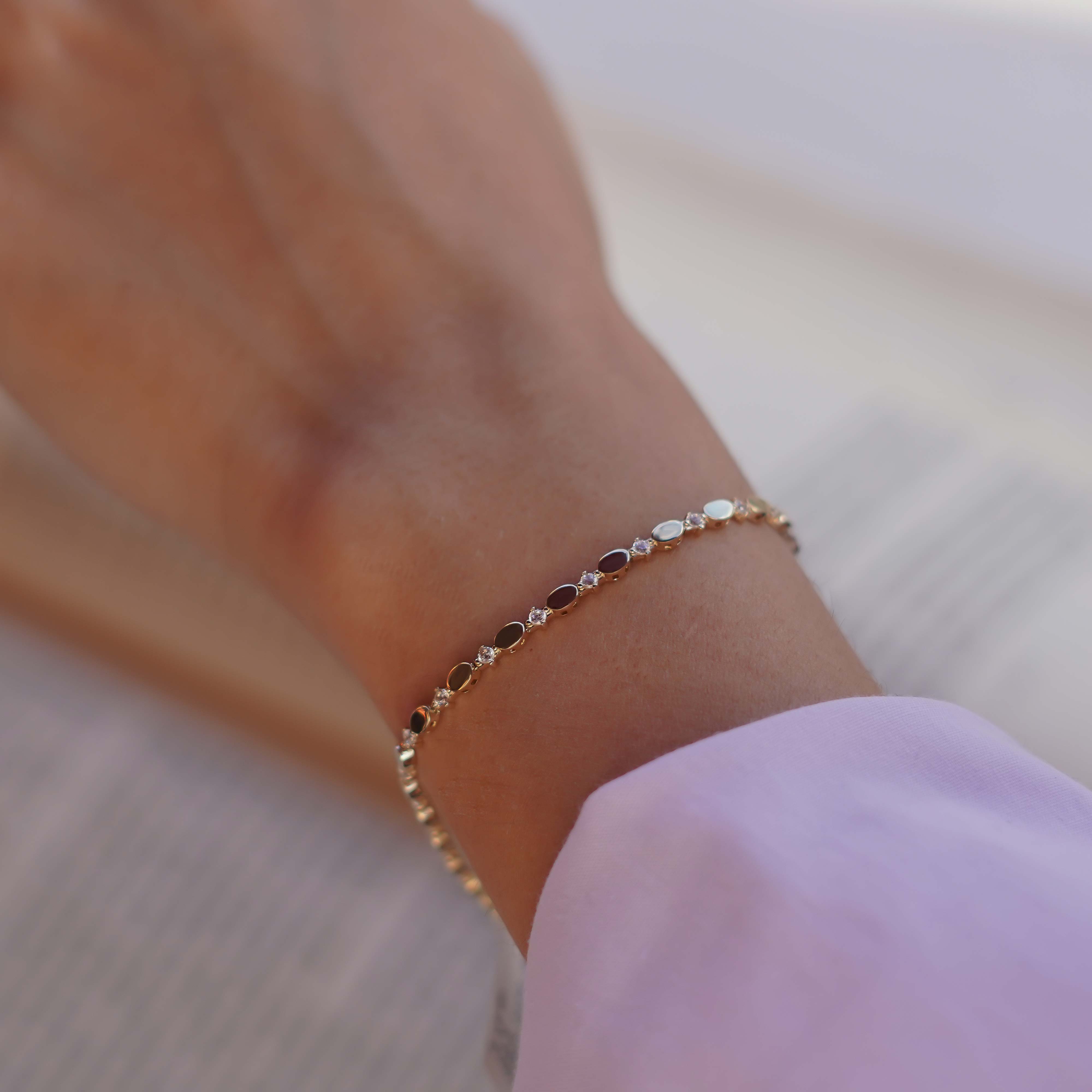 Taşlı Pul Bileklik