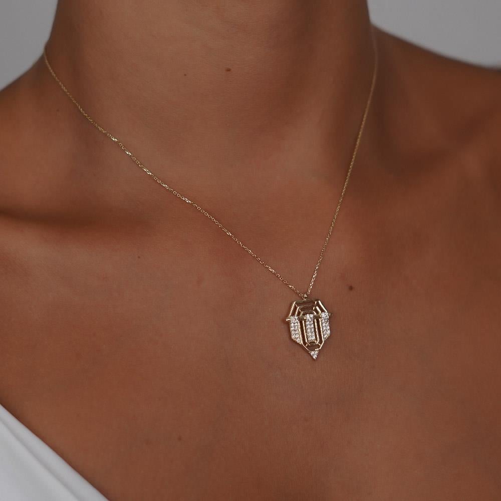 Taşlı Şövalye Kolye