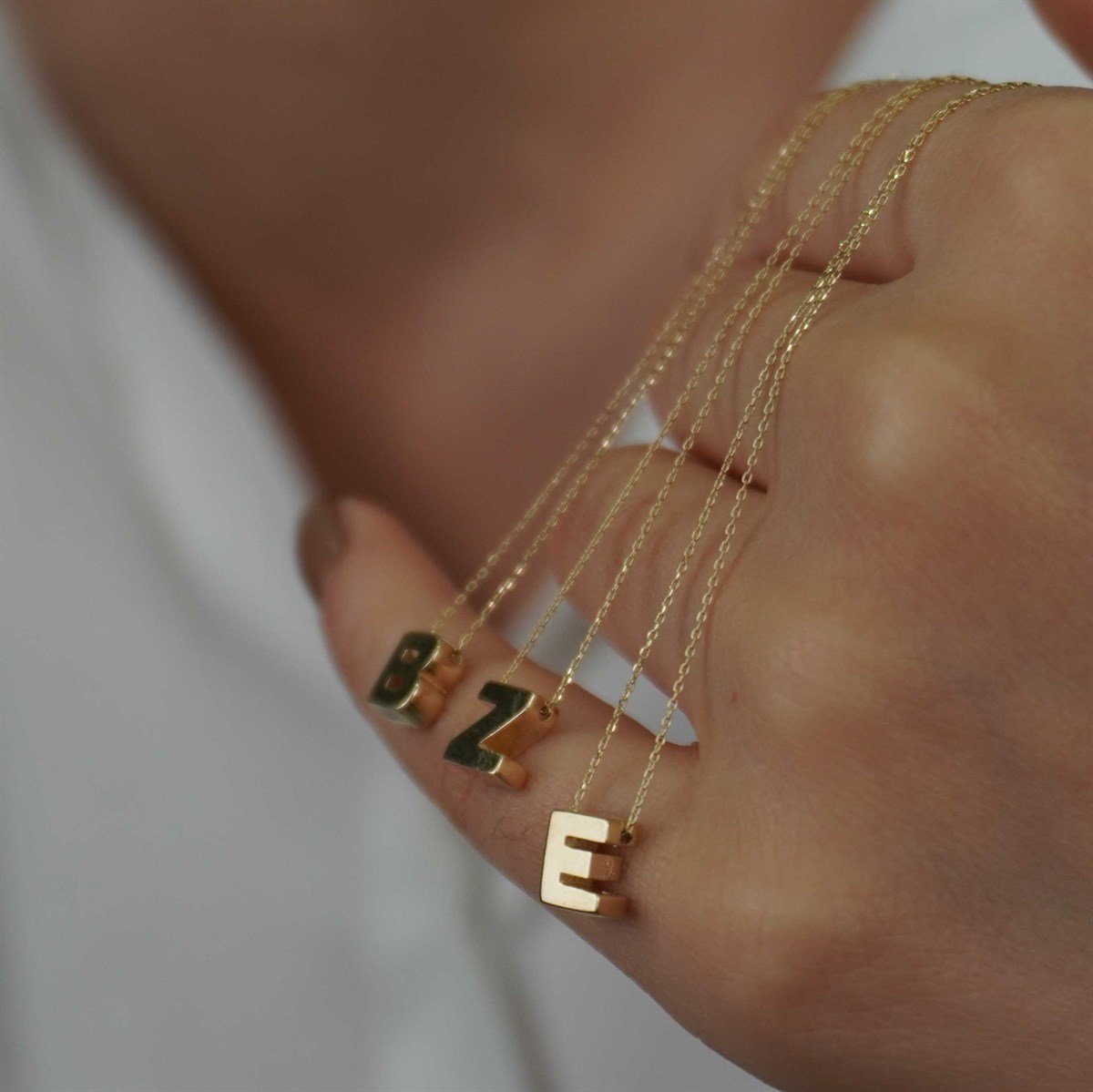 Üç Boyutlu Harf Kolye