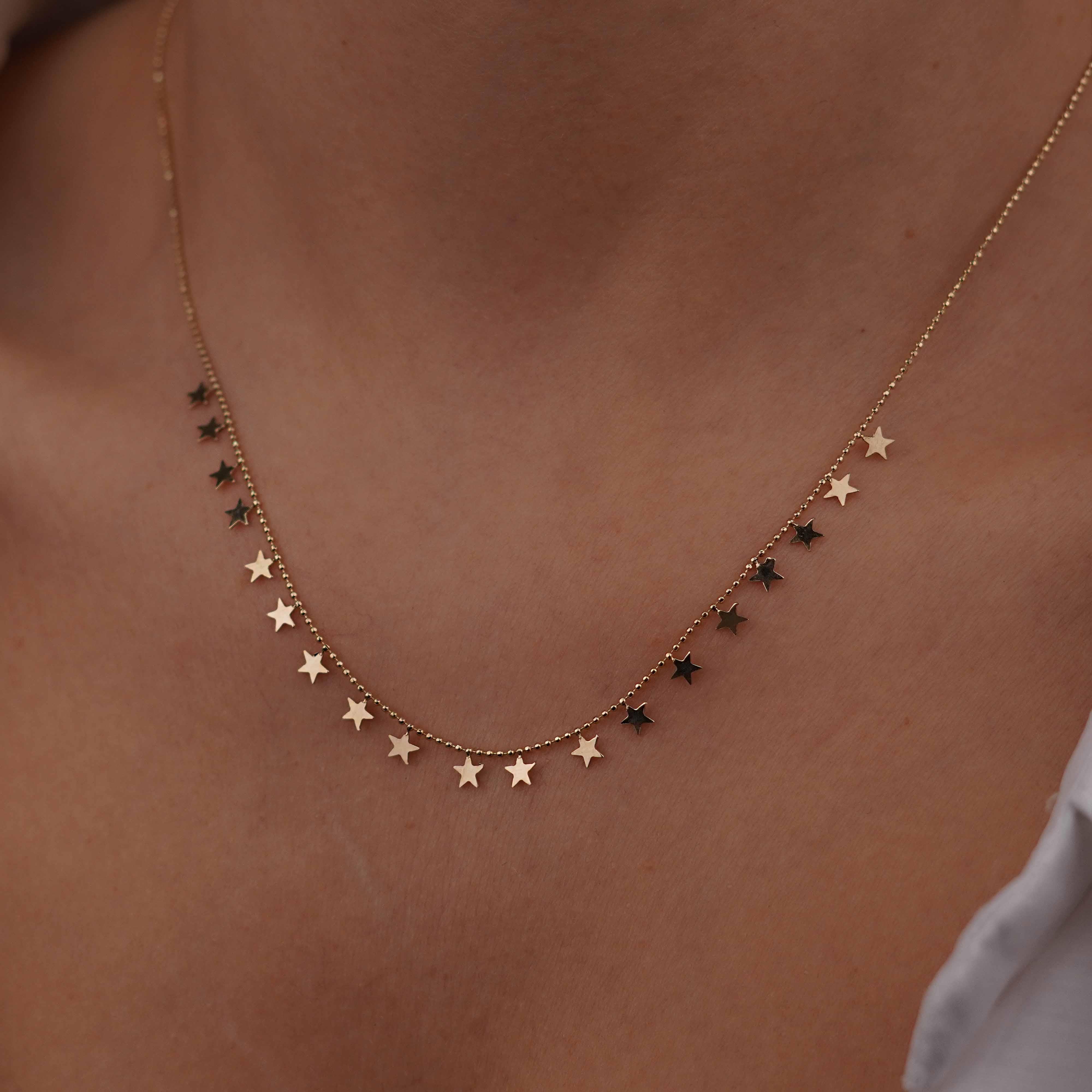 Yıldız Sıralı Kolye