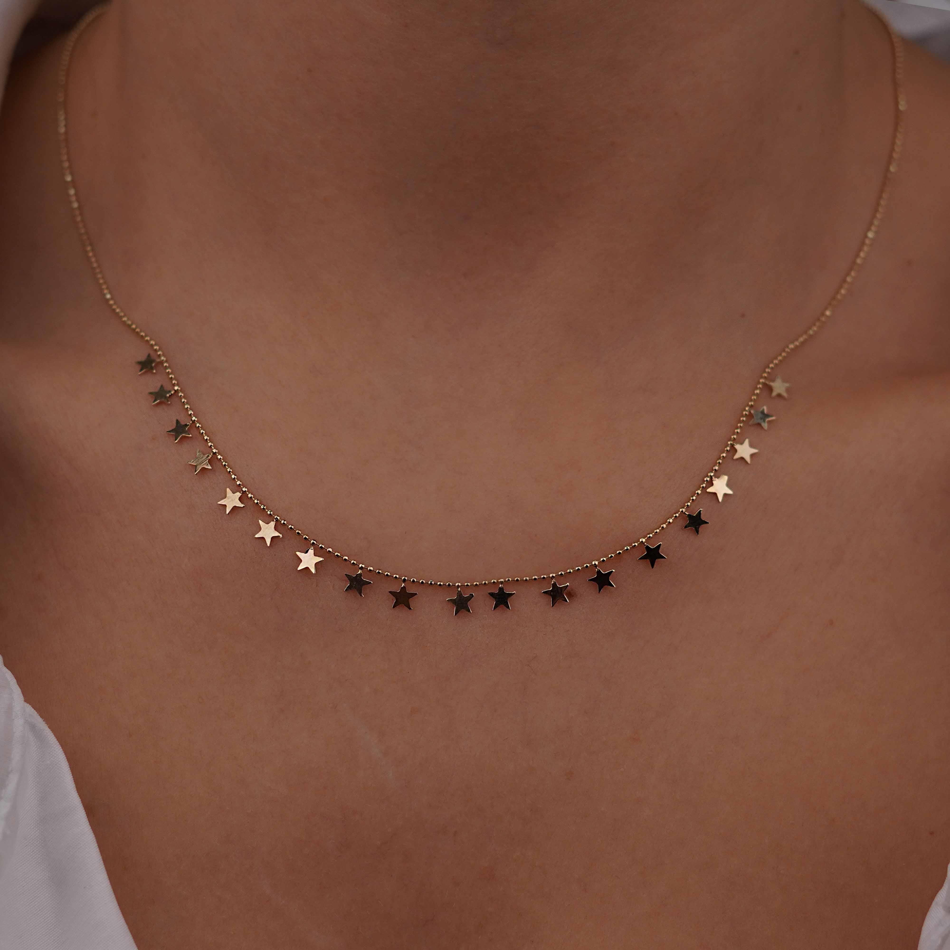 Yıldız Sıralı Kolye