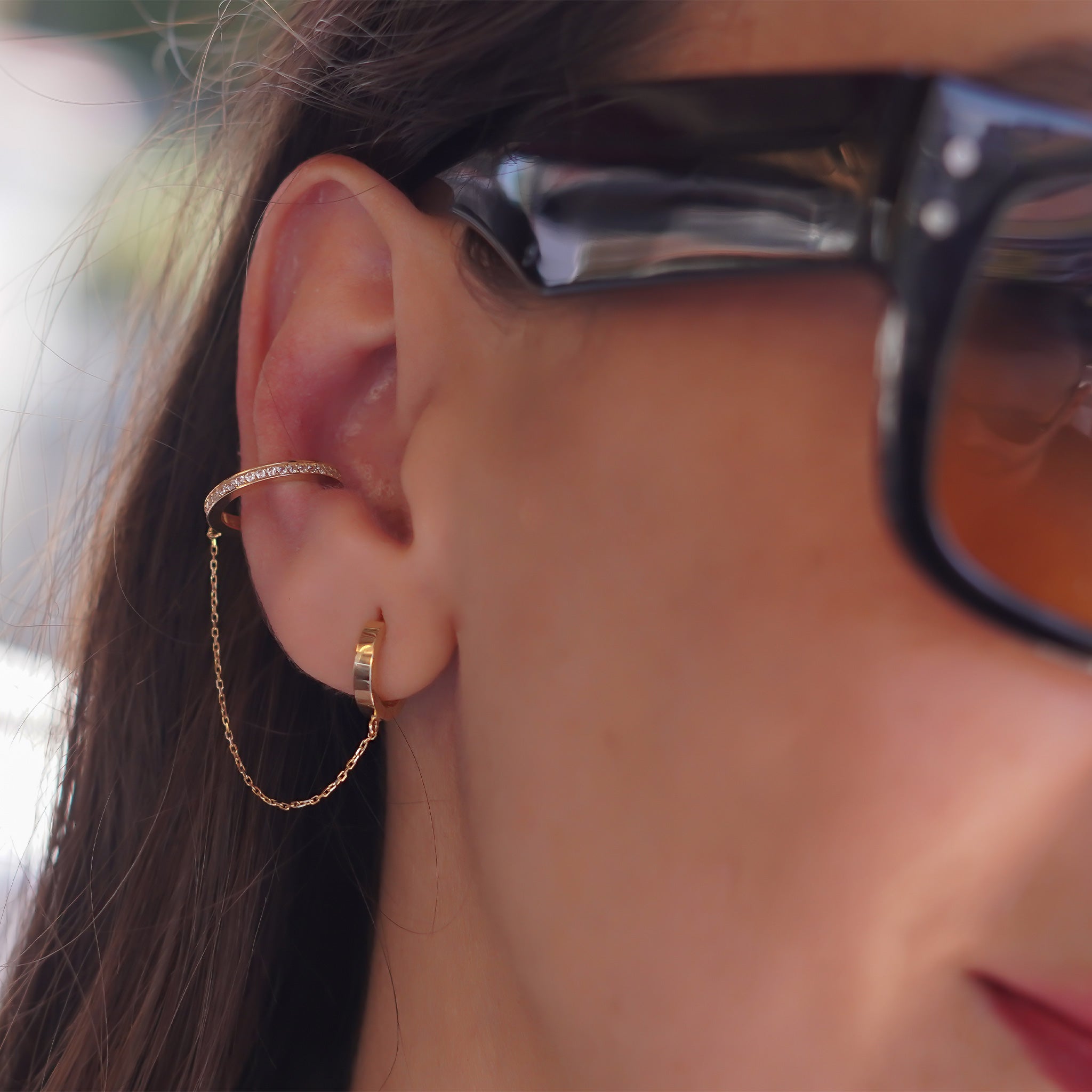 Elara Zincirli Ear Cuff