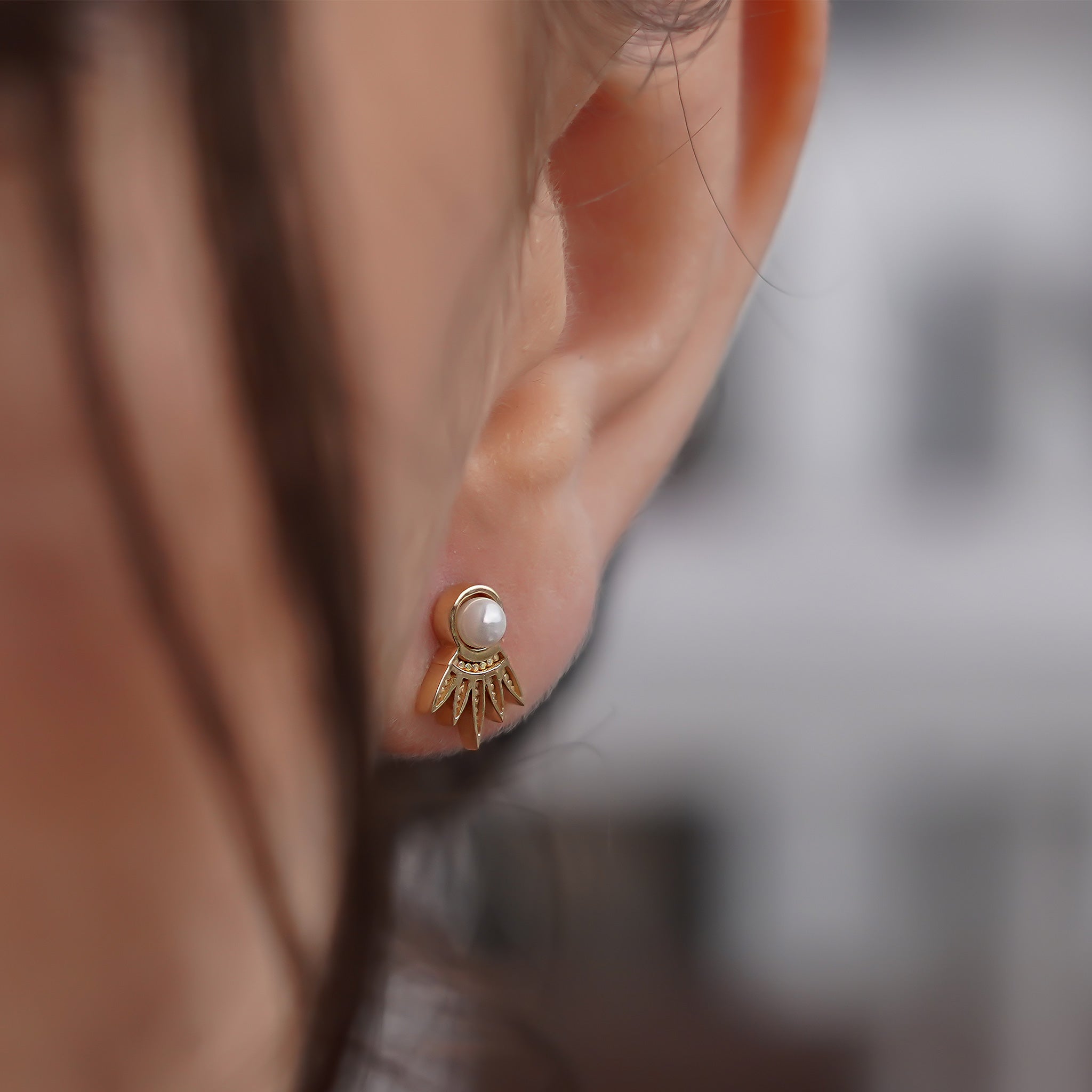 İncili Güneş Küpe