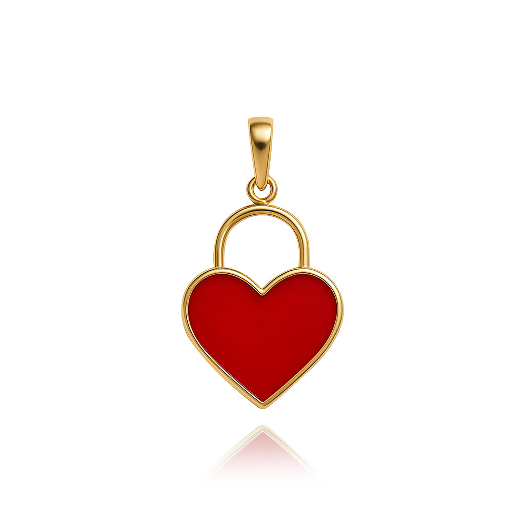 Kilit Kalp Charm