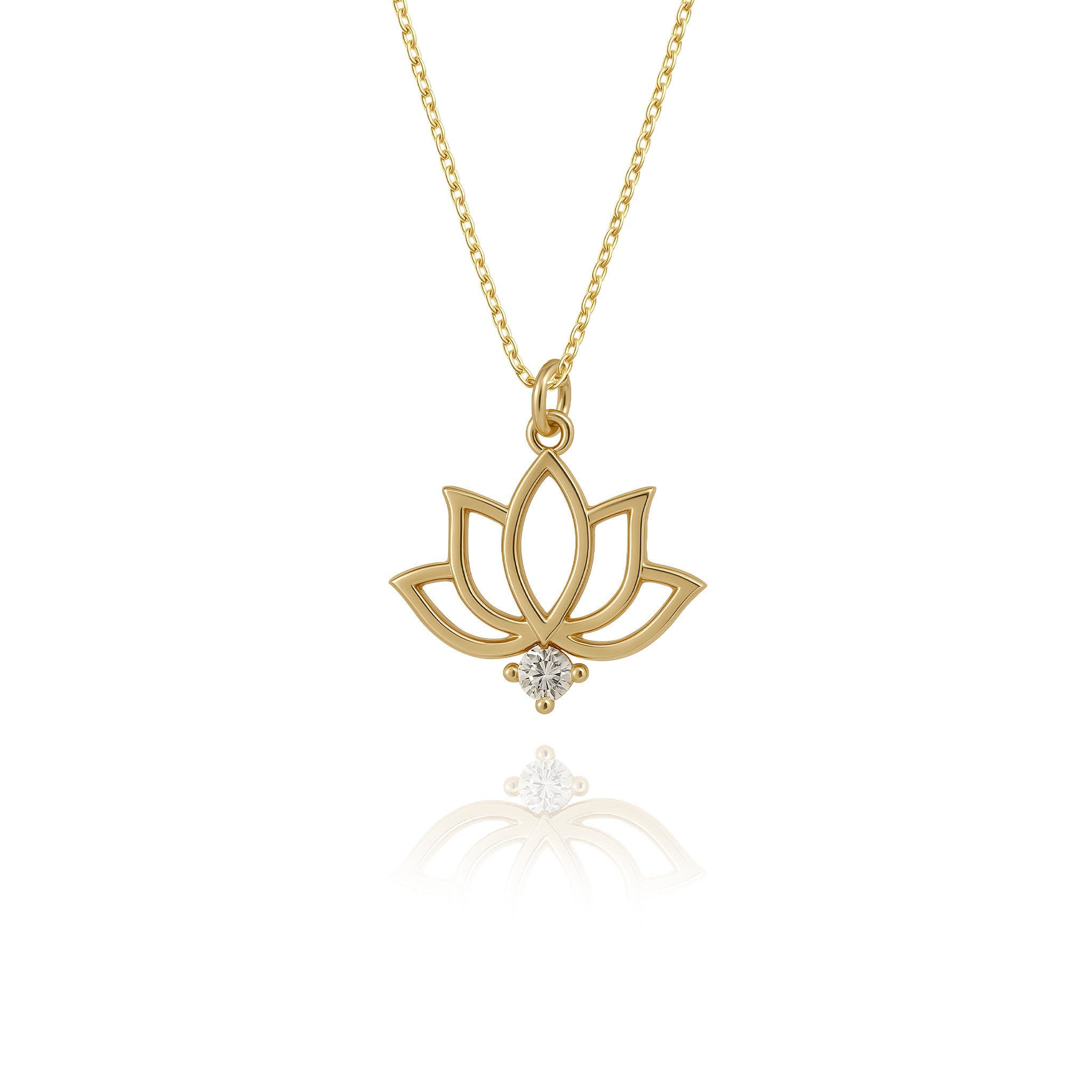 Lotus Taşlı Kolye