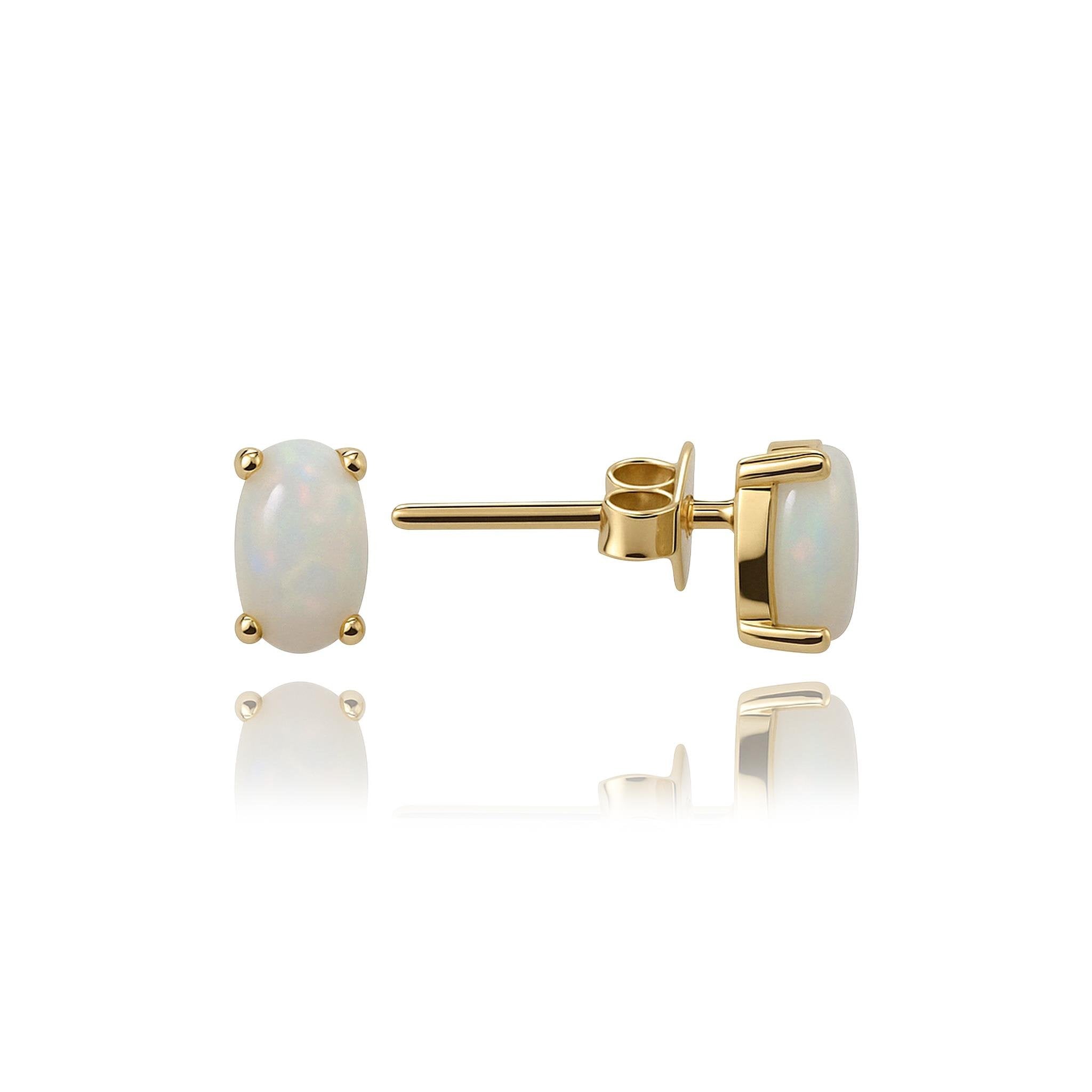 Opal Vidalı Küpe
