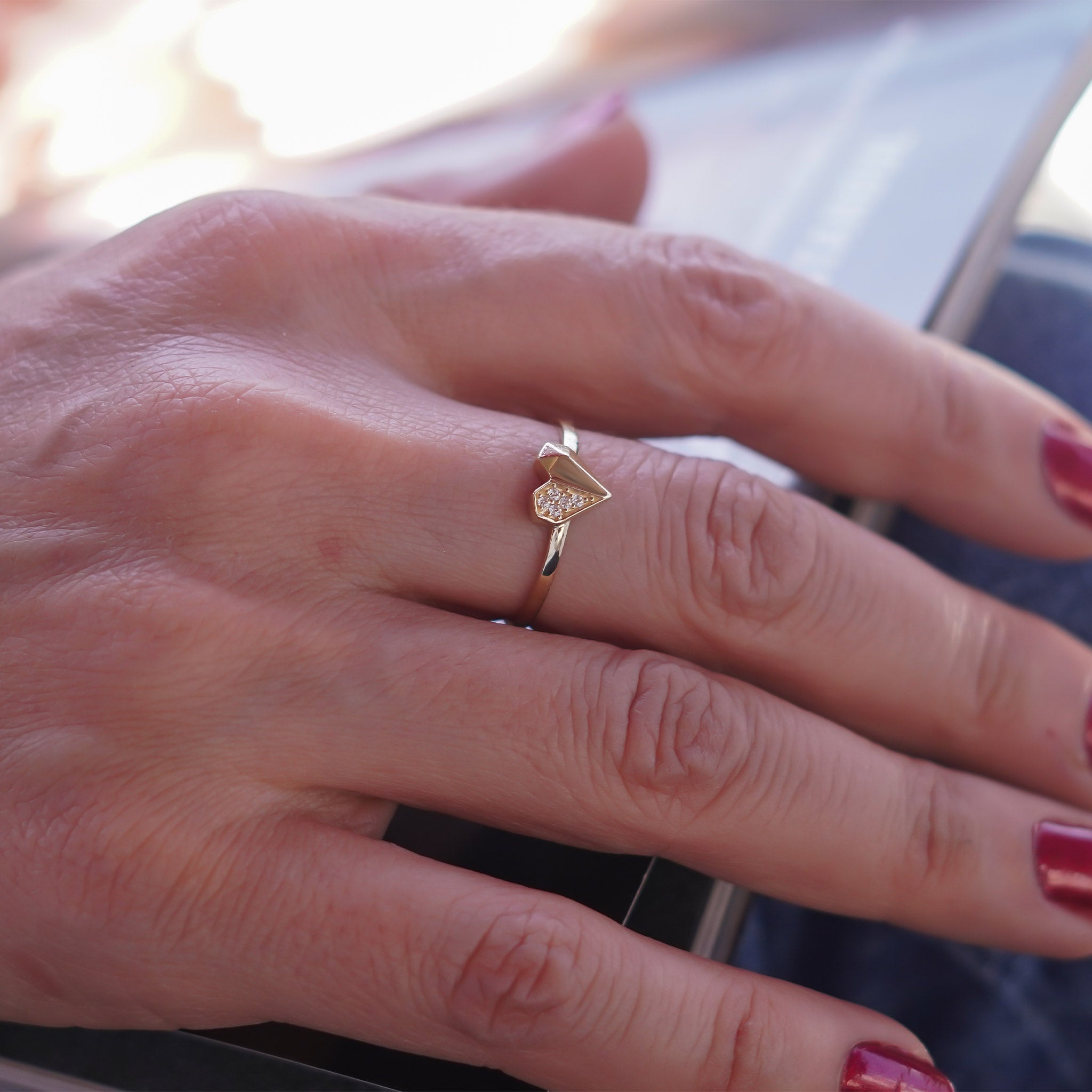 Origami Kalp Yüzük