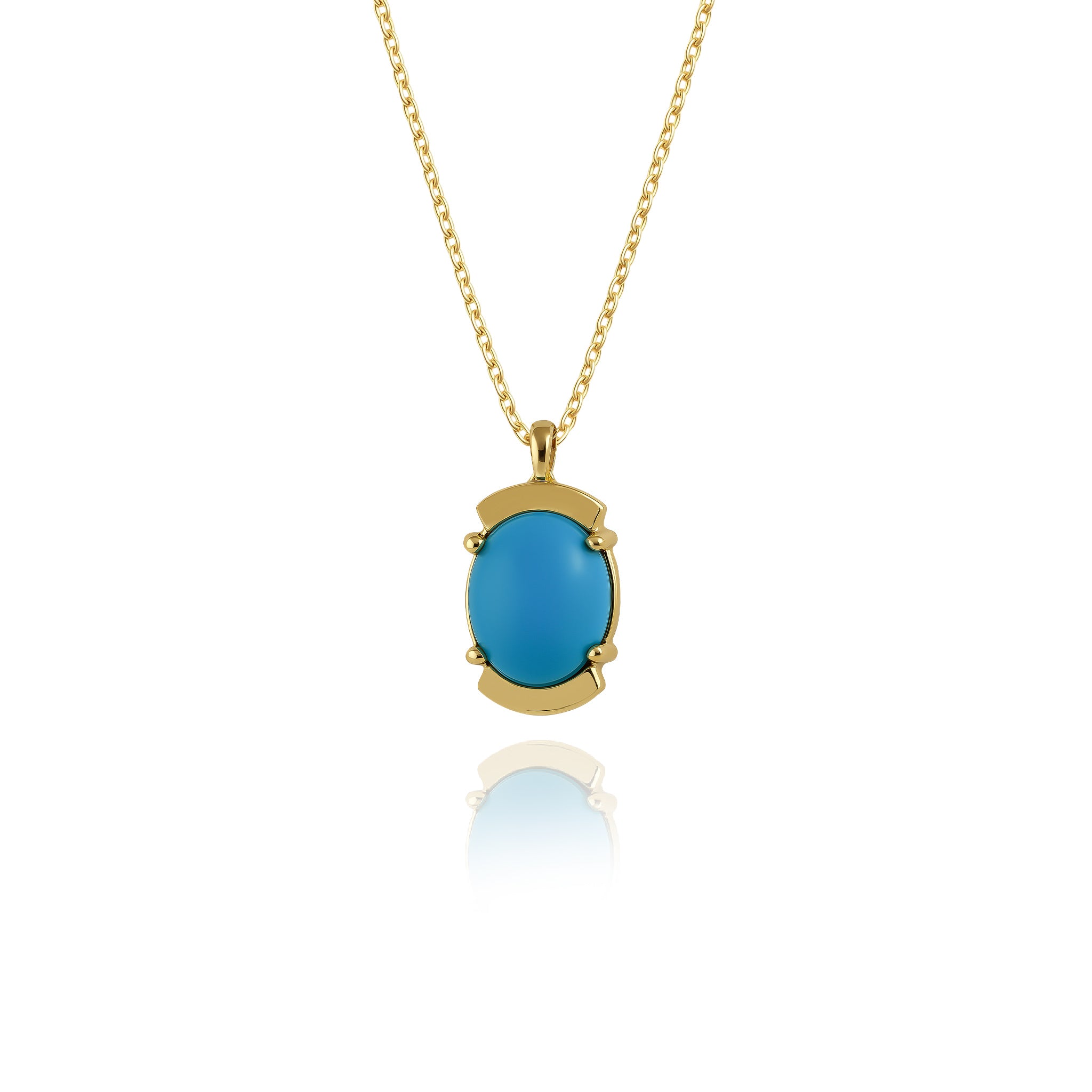 Oval Firuze Kolye