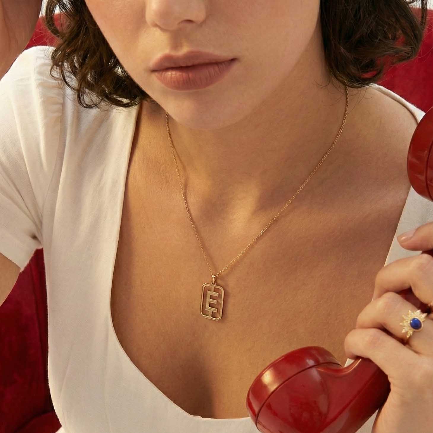 Tasarım Harf Kolye - Sade