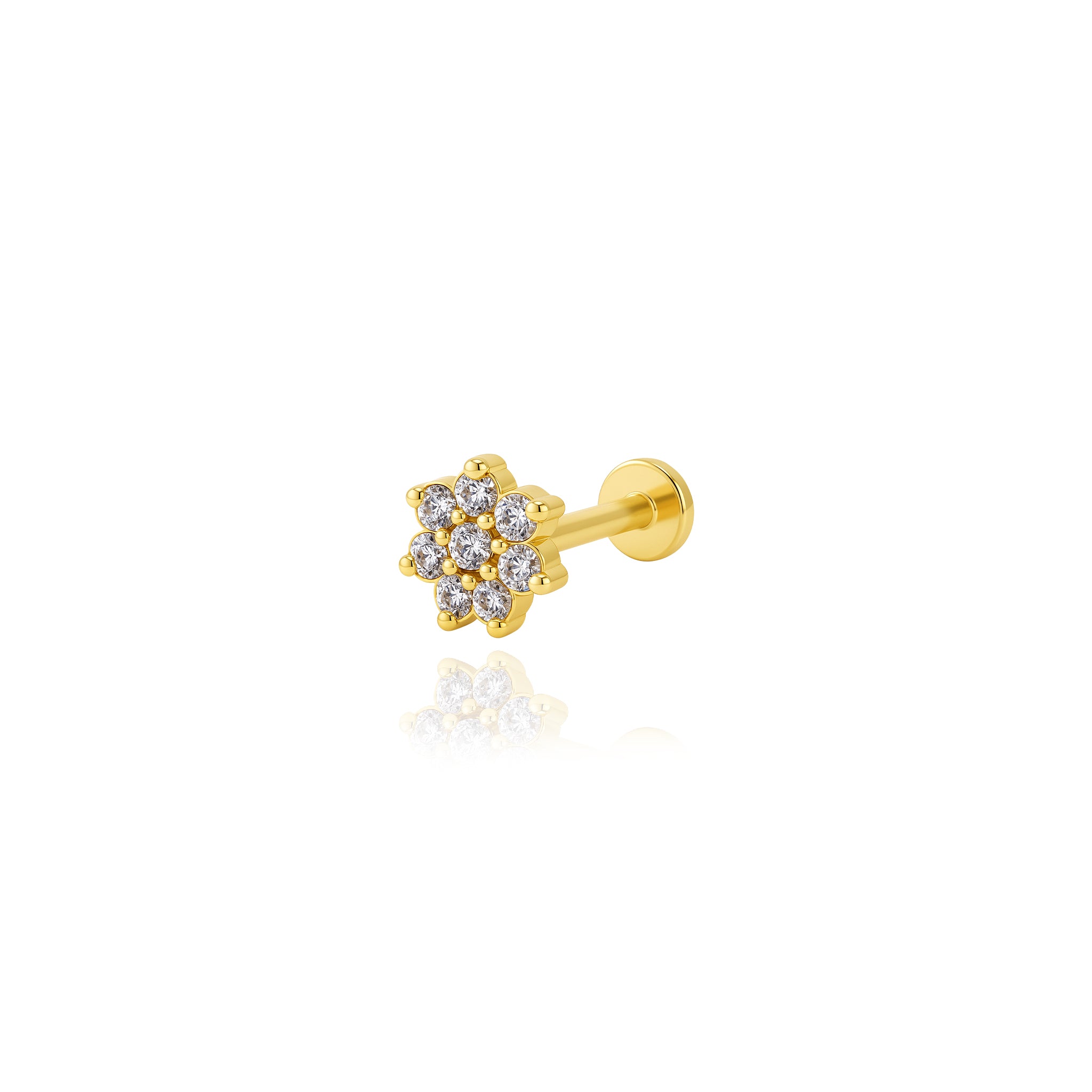 Taşlı Çiçek Piercing