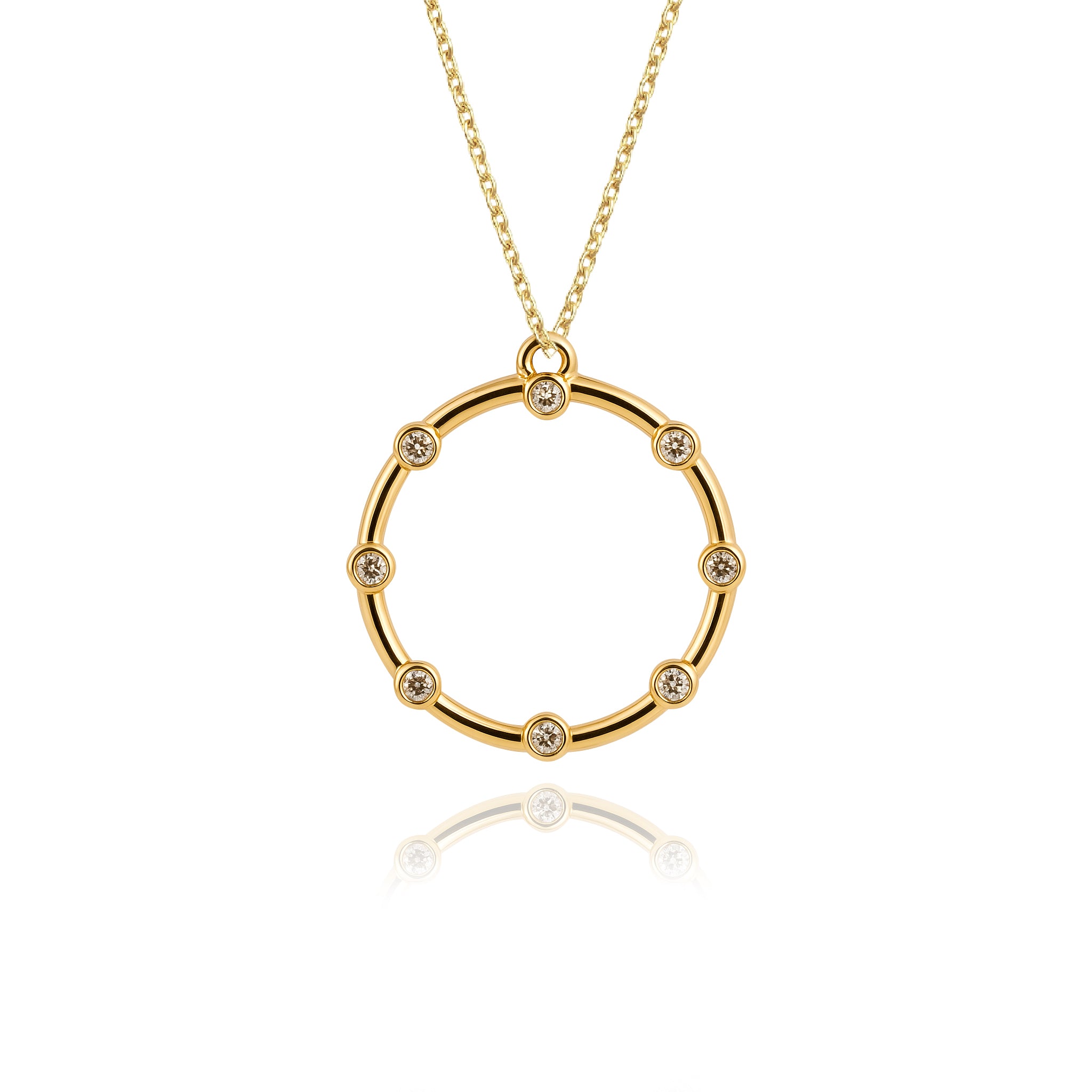 Taşlı Circle Kolye