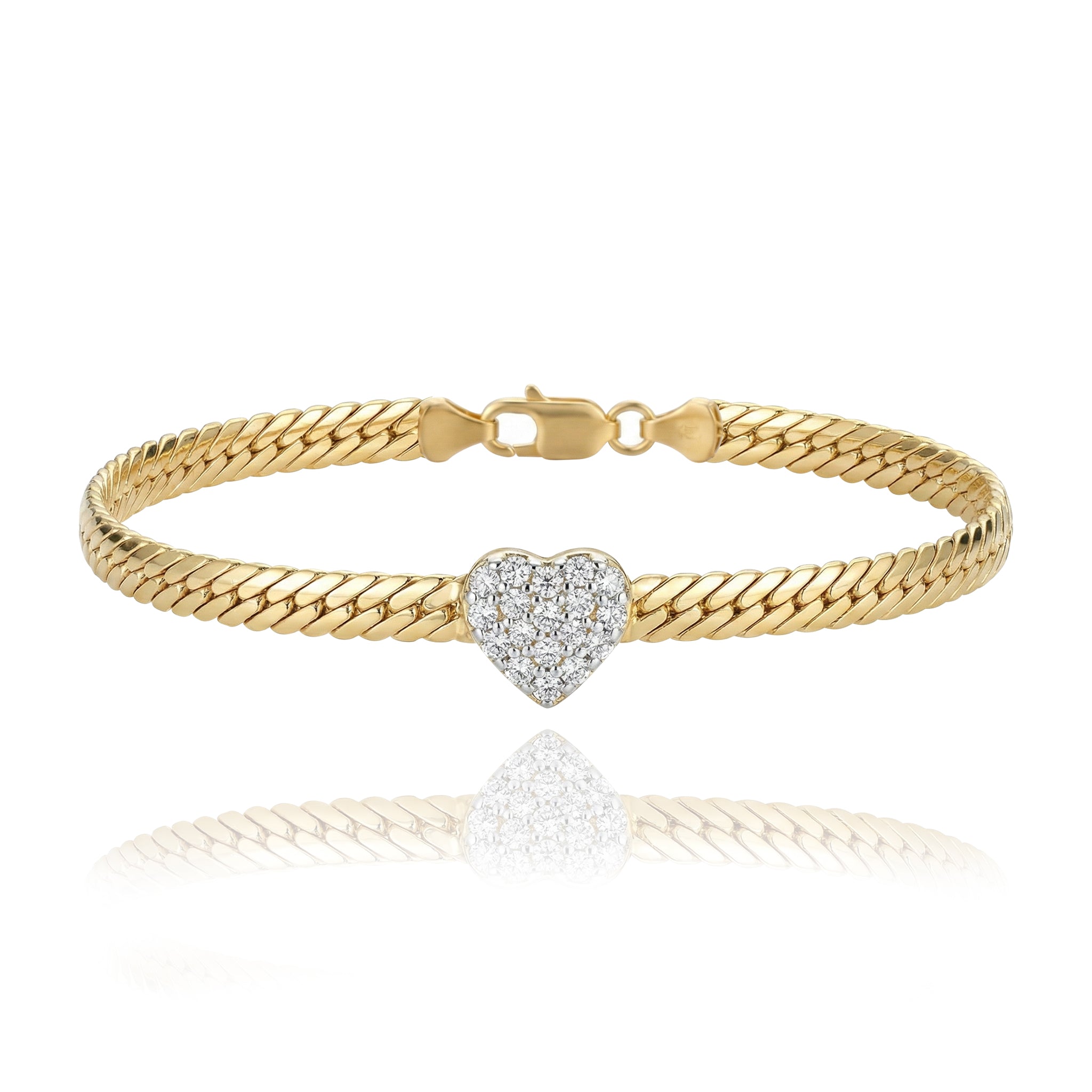 Taşlı Kalp Bileklik