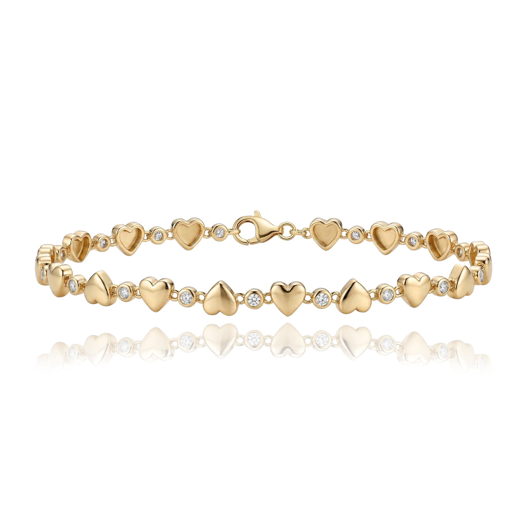 Taşlı Kalpler Bileklik