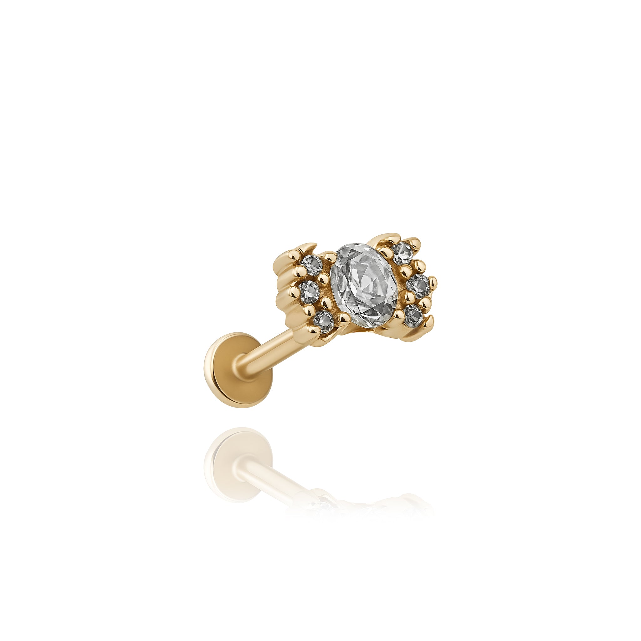 Taşlı Papyon Piercing