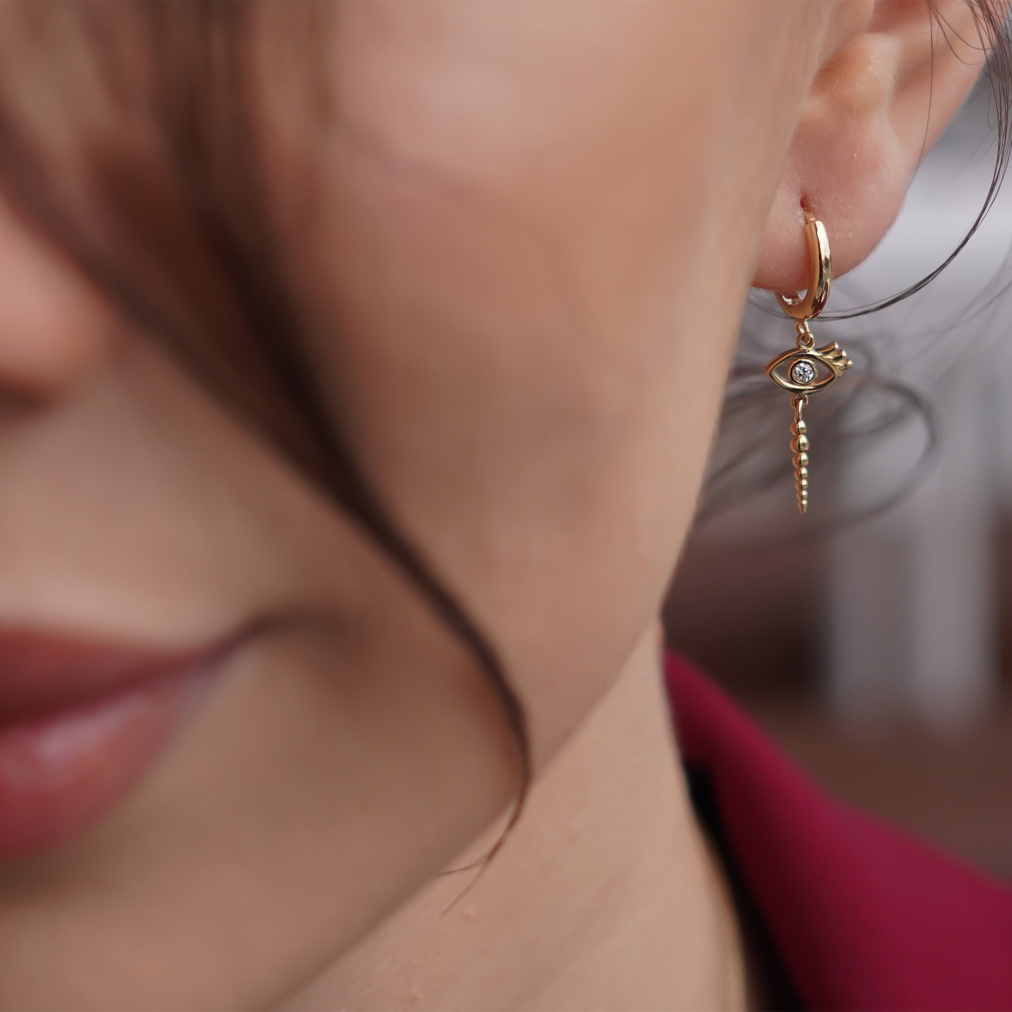 Top Top Kirpik Küpe