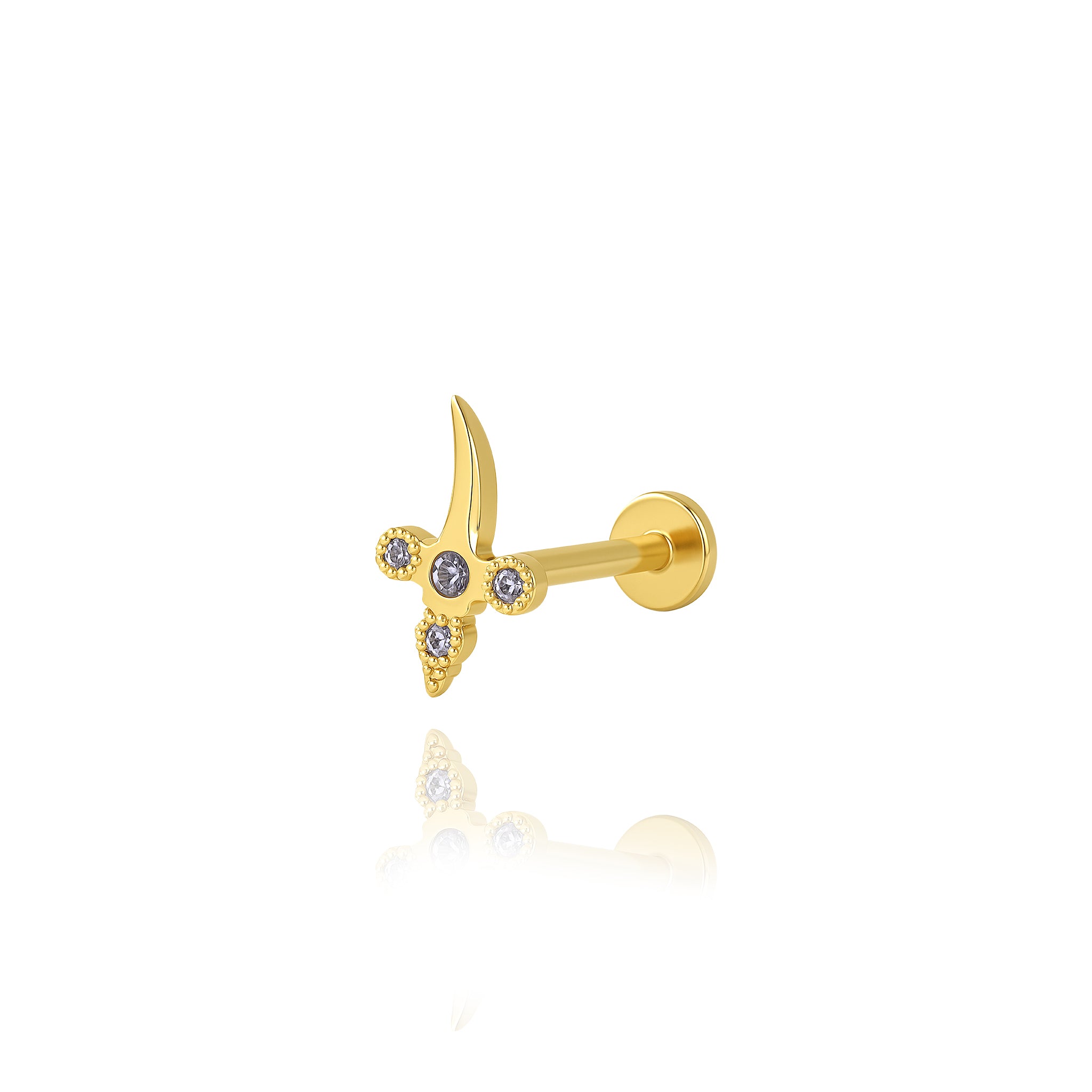 Üç Taş Hançer Piercing