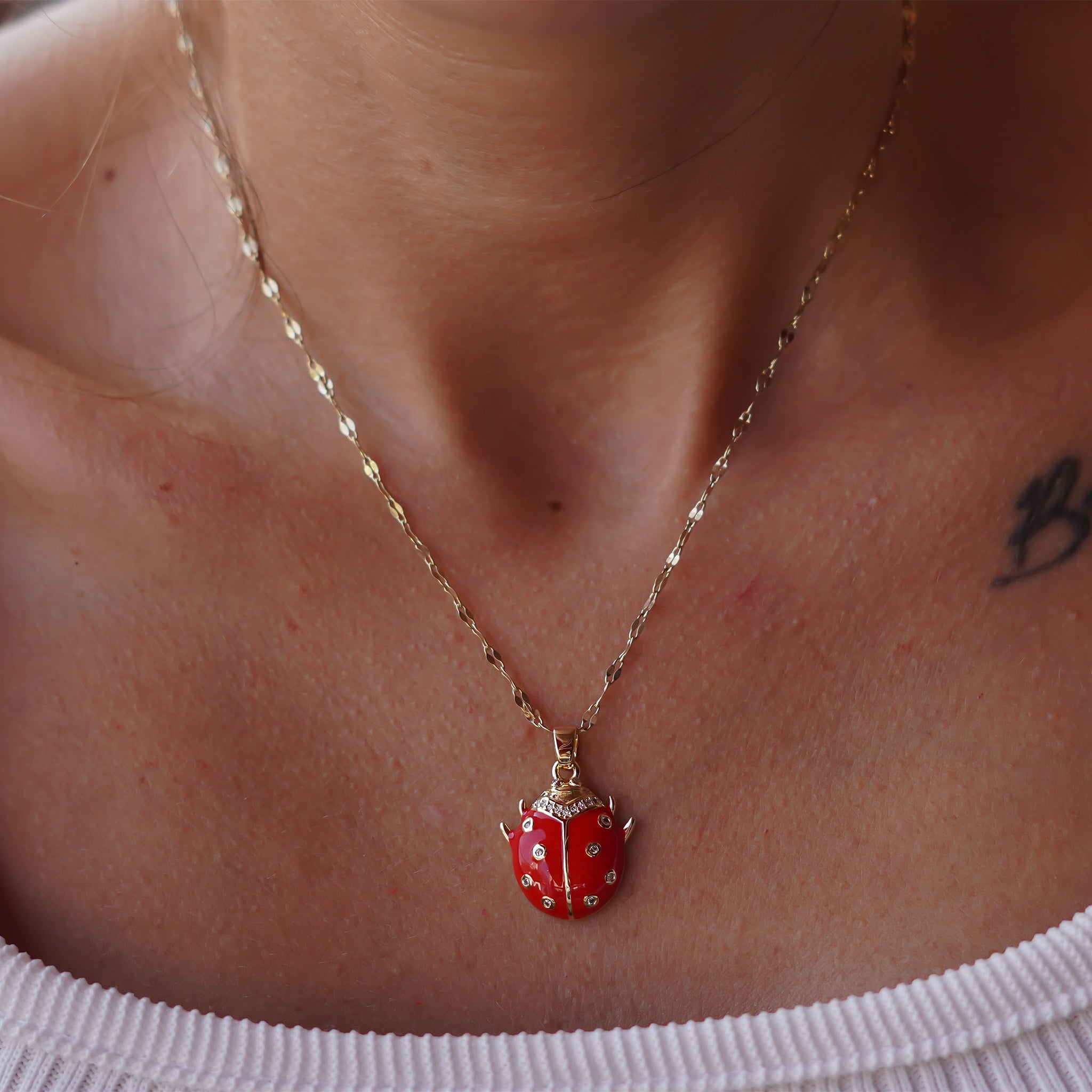 Uğur Böceği Kolye