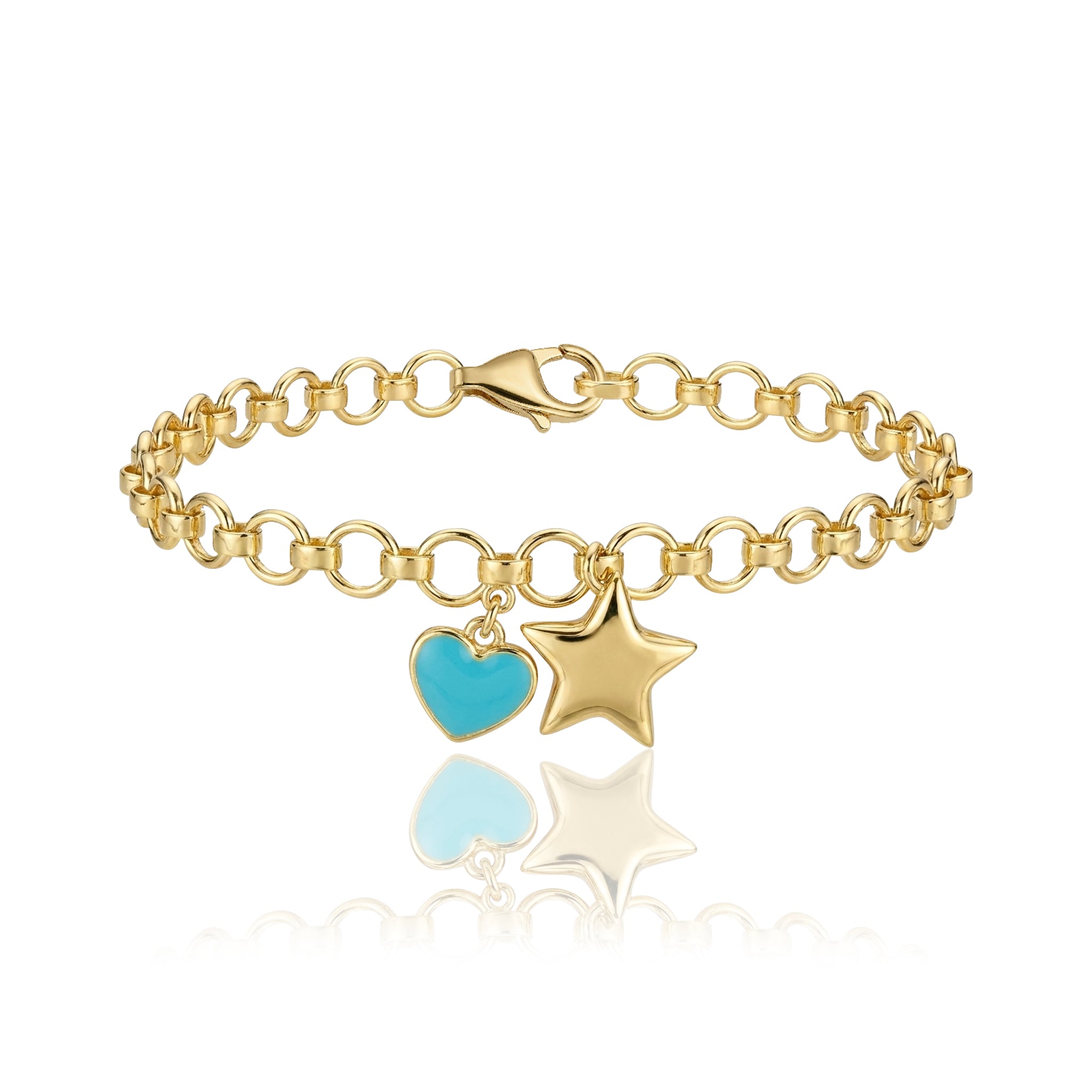 Yıldız Kalp Charm Bileklik